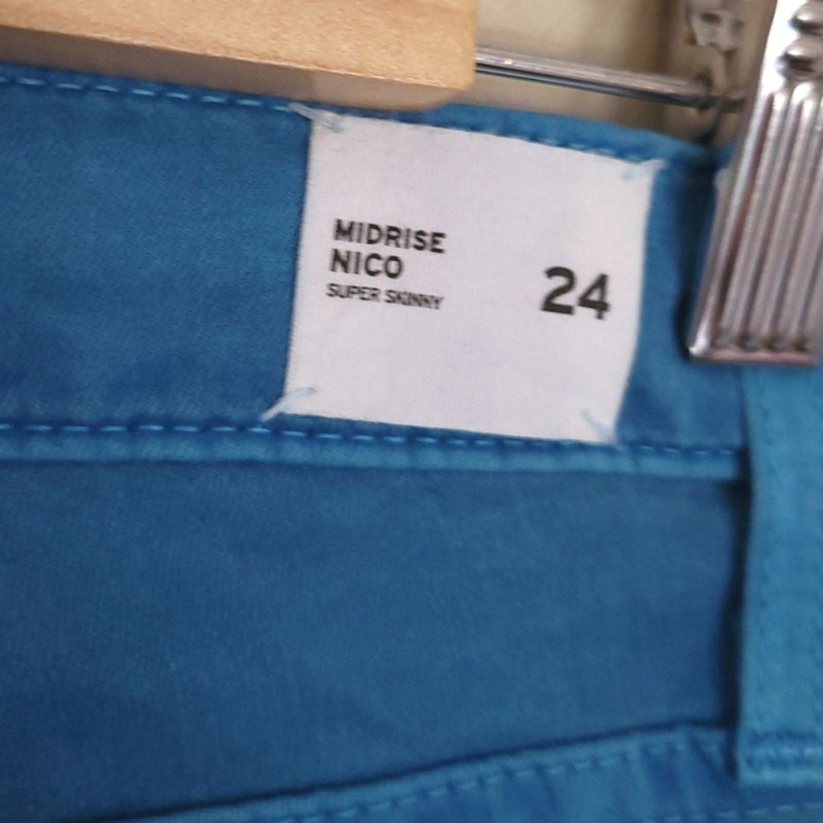Hudson Hudson Nico Super Skinny 24 Waist Womens 00 Teal Blue 00 Size 24" / US 00 / IT 34 - 6 Thumbnail