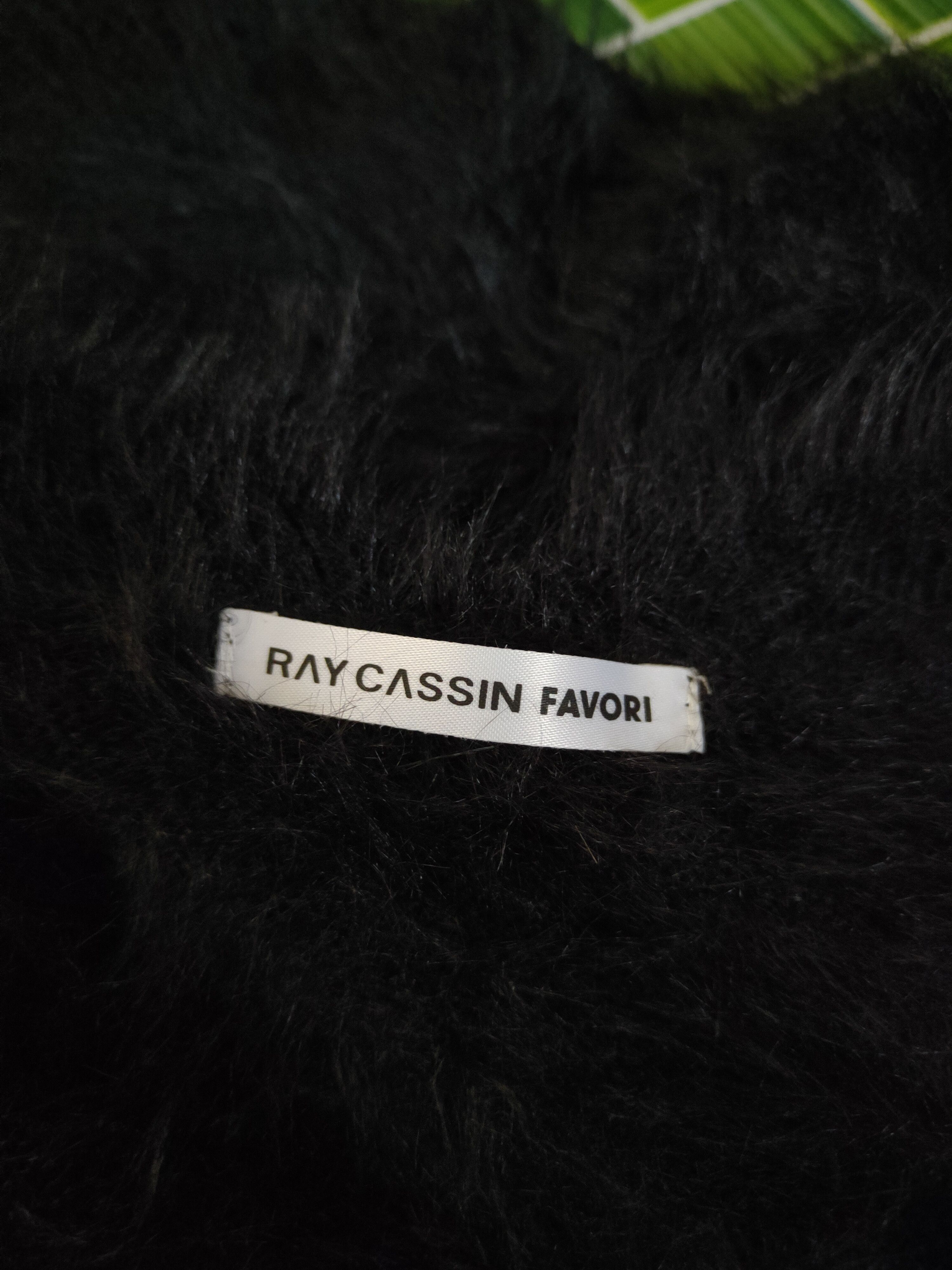 Vintage Ray Cassin Favori Black Fur Mohair Knitwear Cardigan Size M / US 6-8 / IT 42-44 - 12 Thumbnail