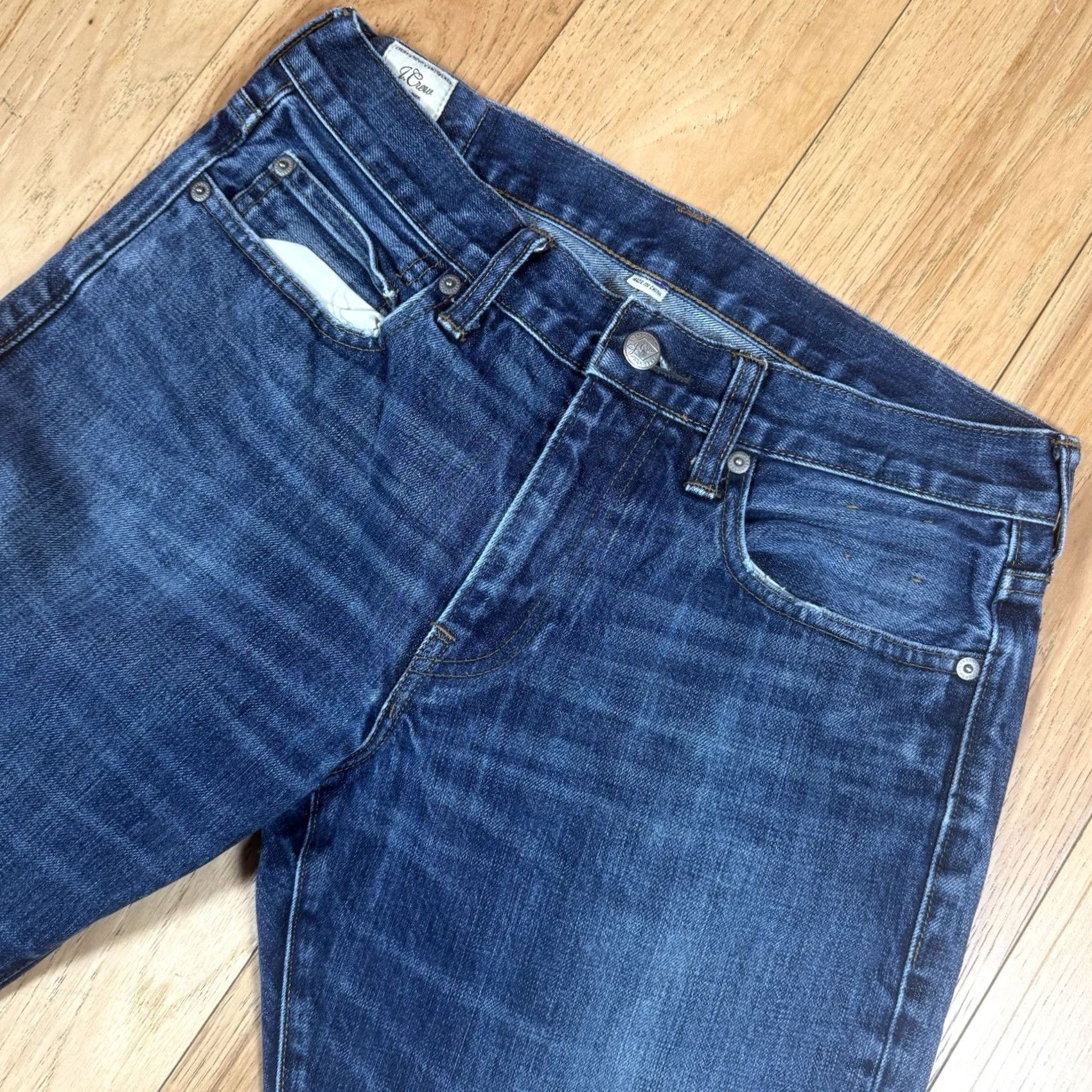 Denime J Crew Jeans 30x31 Japanese Denim Medium Wash Men Straight 484 Kaihara Blue Denim Jeans Mens 30 Regular Size Type: Regular Size US 30 / EU 46 - 2 Thumbnail