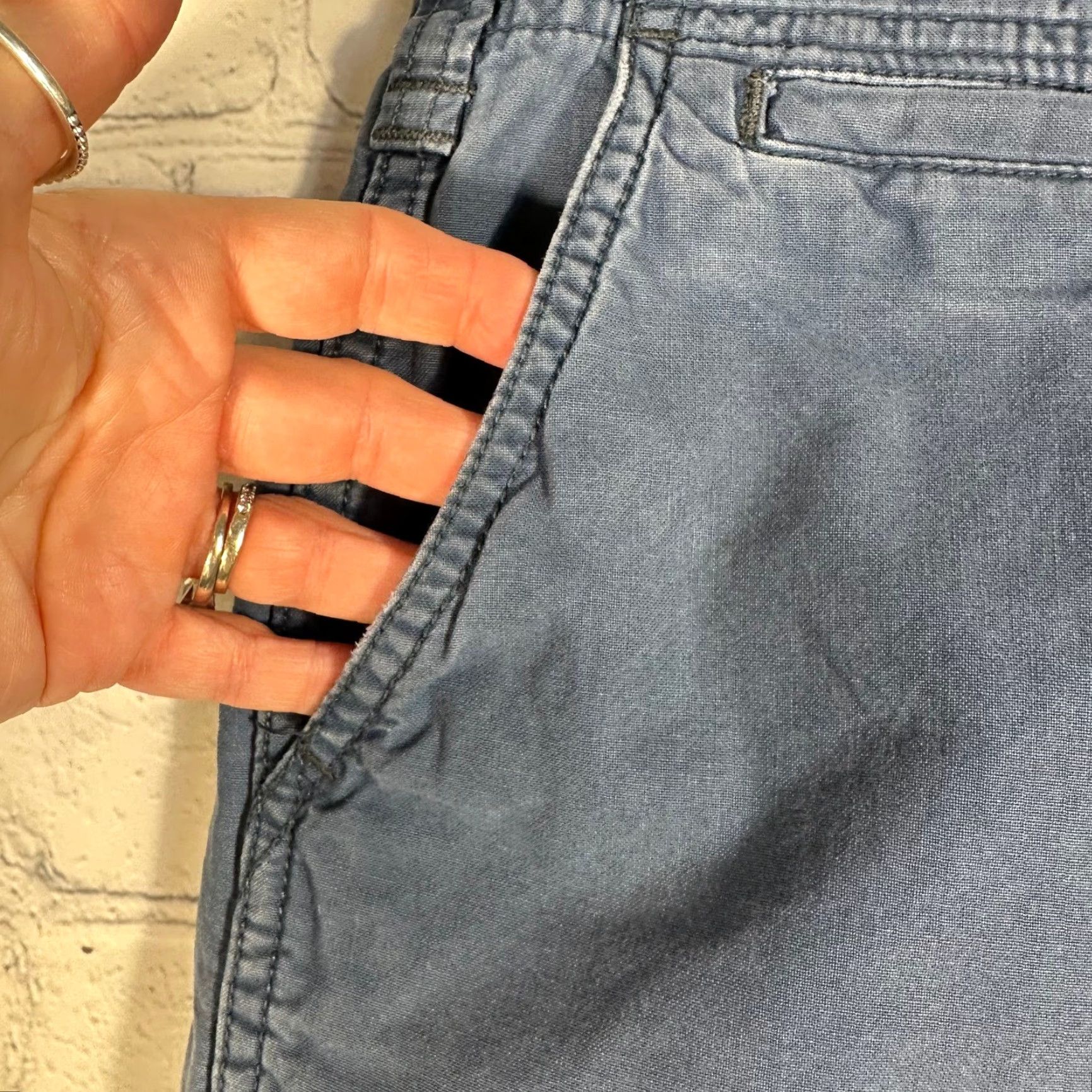 Vintage Polo Jeans Co. Ralph Lauren Cargo Shorts Mens 33 Blue Surplus Cinch Back Flat Front 10 In Inseam Regular Rise 90s USA Preppy Casual Workwear Size US XS / EU 42 / 0 - 2 Thumbnail