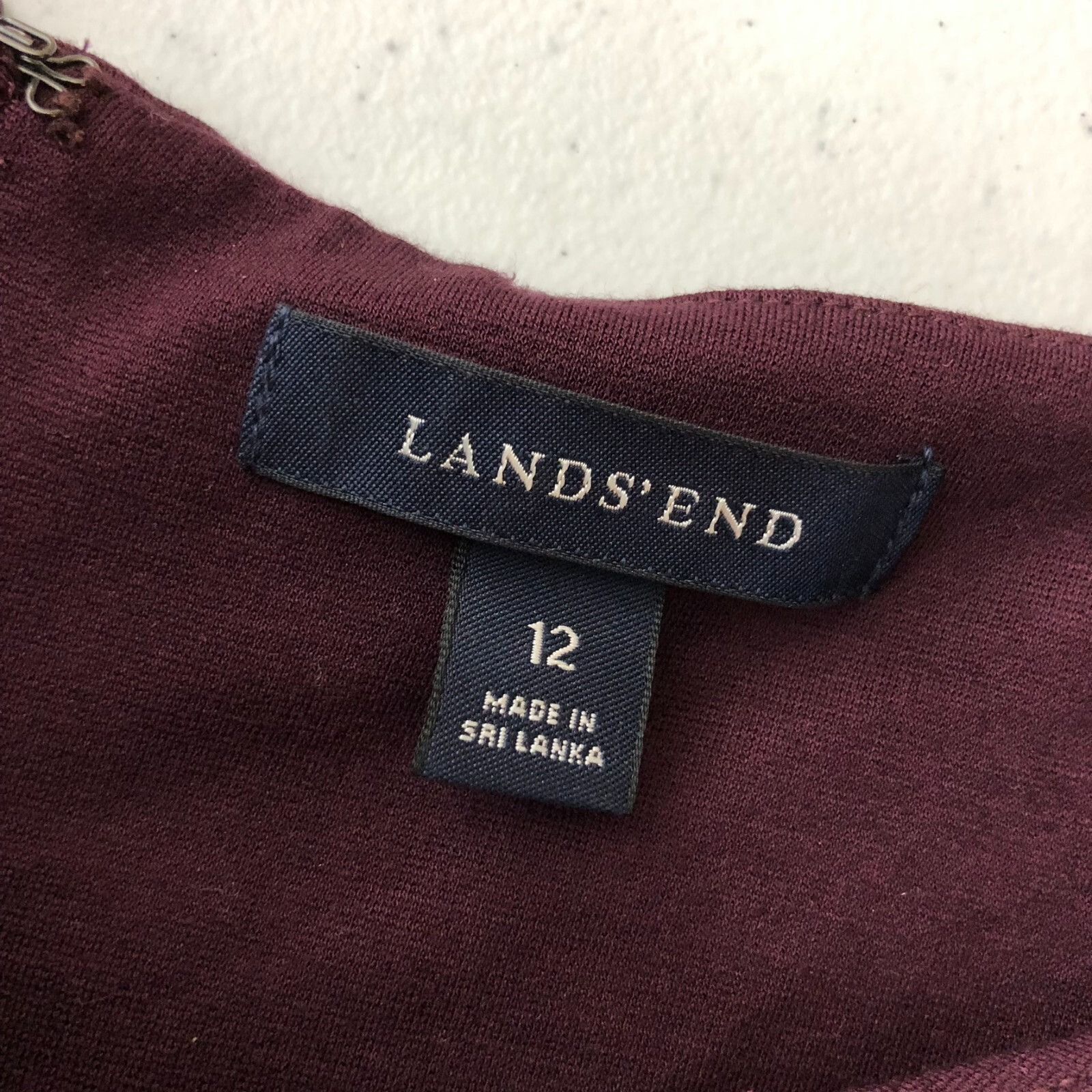 Lands' End Lands End Shift Dress Sleeveless Knit Stretch Dark Purple Si Size XL / US 12-14 / IT 48-50 - 3 Thumbnail