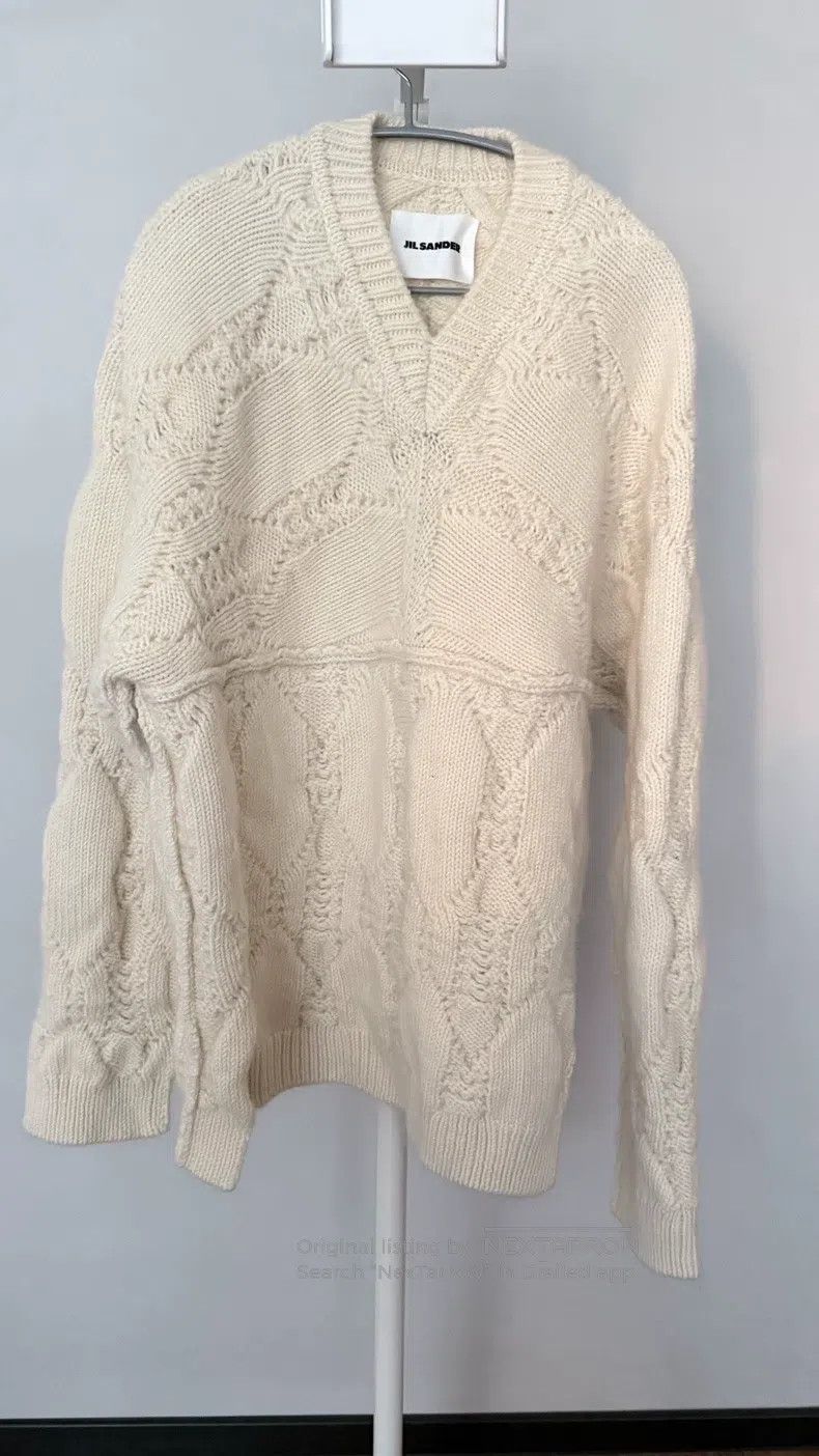 Jil Sander Jil Sander Hand-knitted patterned sweater Size M / US 6-8 / IT 42-44 - 1 Thumbnail