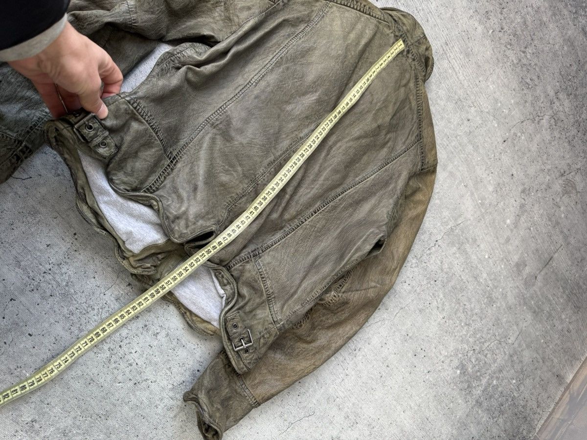 Genuine Leather Y2K Asymmetrical zip Leather jacket Rick Owens VTG STYLE Size XL / US 12-14 / IT 48-50 - 11 Thumbnail