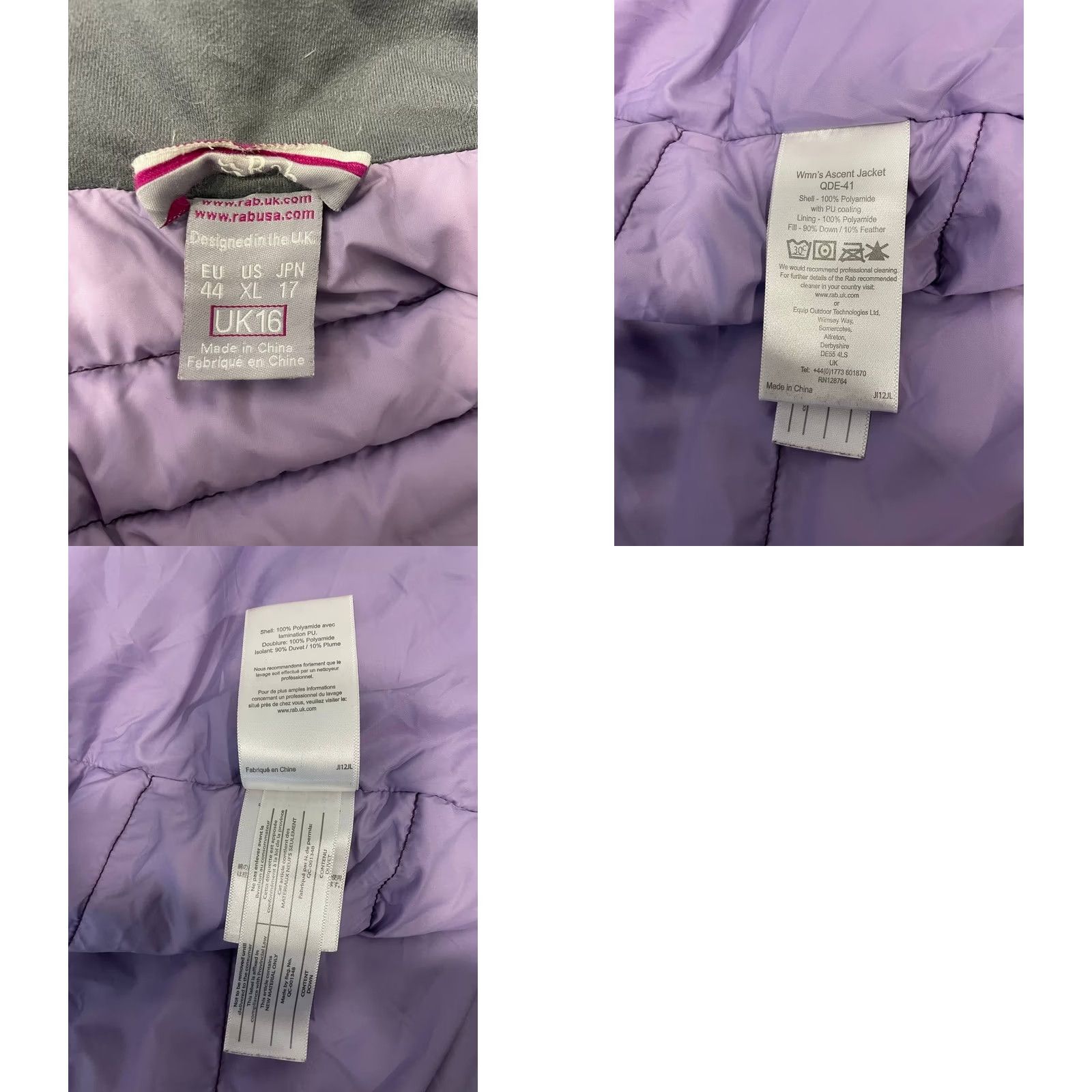 Rab Rab Jacket Puffer Women Size 44 Purple Polyamide Long Sleeve Full Zipper Size M / US 6-8 / IT 42-44 - 10 Thumbnail