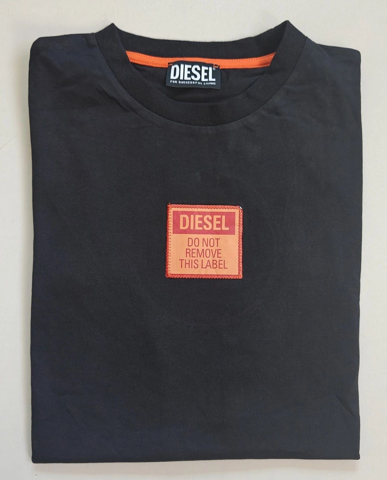 Diesel DIESEL Black T-Shirt With Logo Patch T 4149 Size US M / EU 48-50 / 2 - 1 Thumbnail