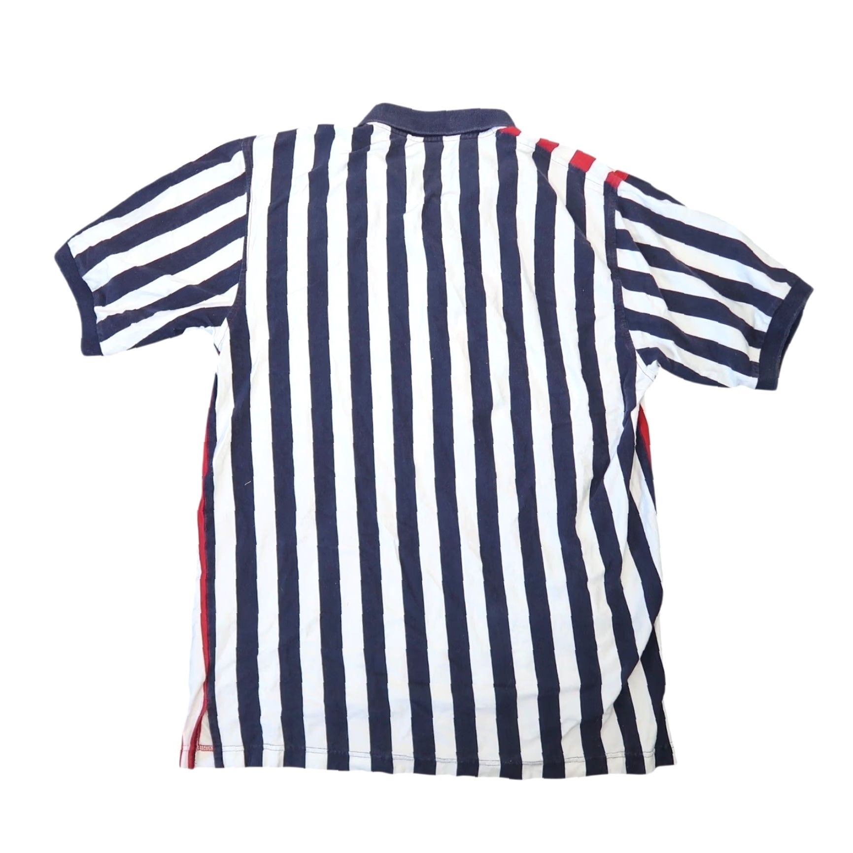 Vintage Penguin Club Polo Shirt Mens Large Striped Short Sleeve 100% Cotton Red White Navy Polo Penguin Club Mens Large Striped Polo Shirt Size US L / EU 52-54 / 3 - 3 Thumbnail