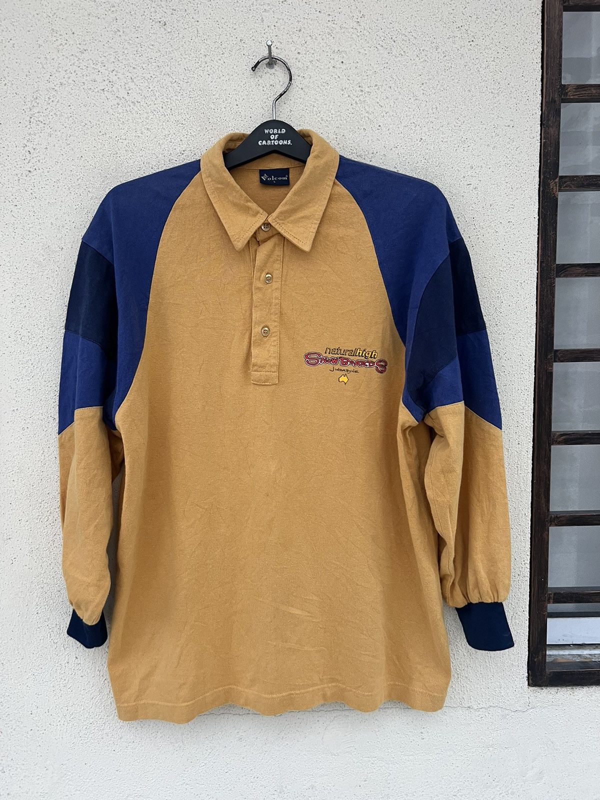 Volcom Vintage 90s Volcom Natural High Snowboards Rugby Shirt Size US L / EU 52-54 / 3 - 6 Thumbnail