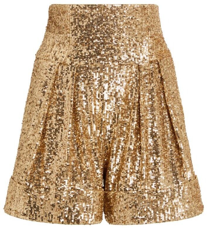 Balmain o1y0625 Short in Gold Size 28" / US 6 / IT 42 - 1 Thumbnail