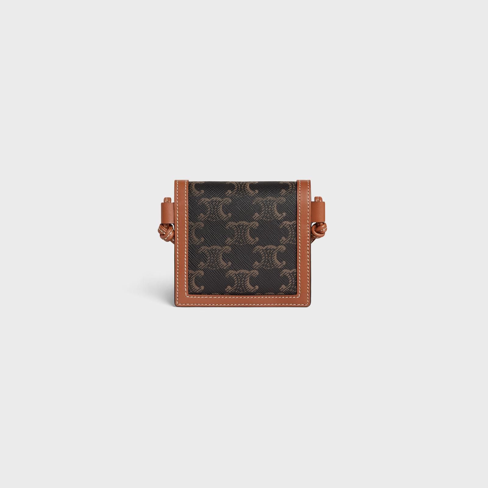 Celine o1bcso1str1124 Size: OS / Triomphe Nekclace Wallet in Brown Size ONE SIZE - 3 Thumbnail