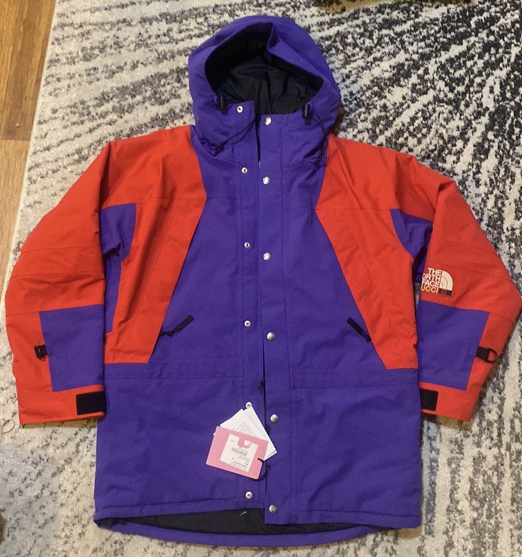 image of Gucci x The North Face Caban Tessuto Techno Ripstop Jacket in Red/Purple, Women's (Size Medium)