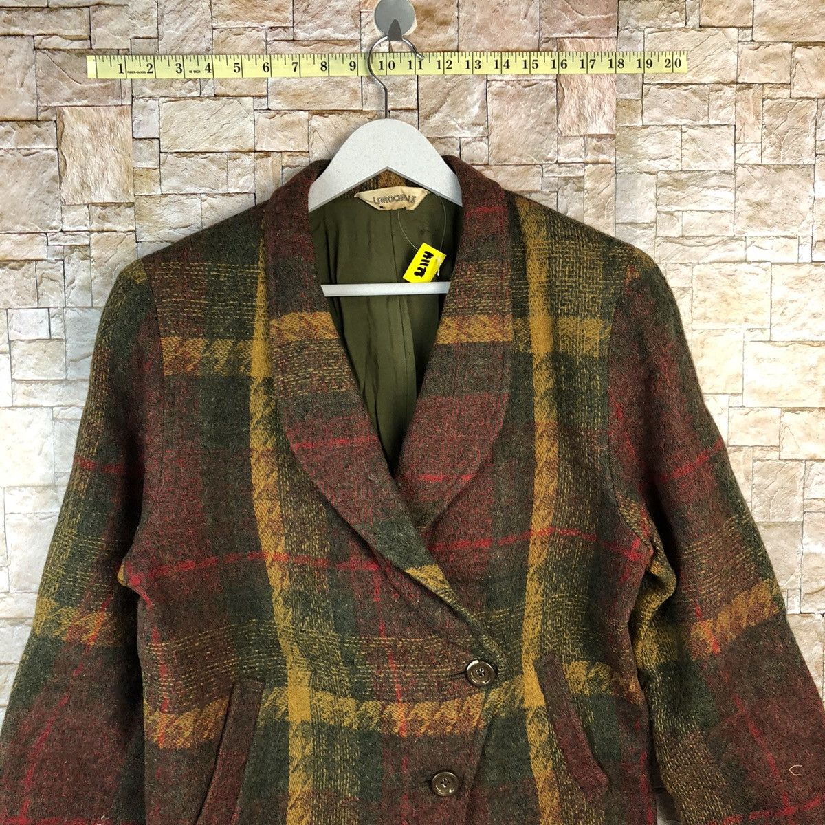 Japanese Brand Larochelle vintage Brown Tweed Blazer #A1178 Size US M / EU 48-50 / 2 - 5 Thumbnail