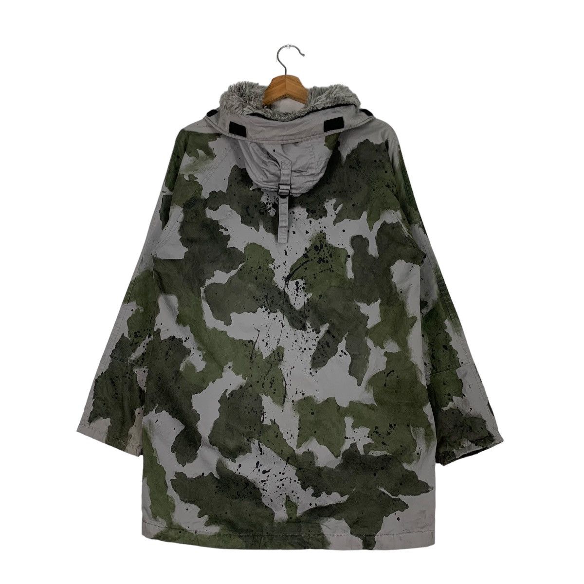 Vintage Jagdgeschwader Udet Acid Wash Fur Hoodie Parka #0653-C30 Size US M / EU 48-50 / 2 - 7 Thumbnail