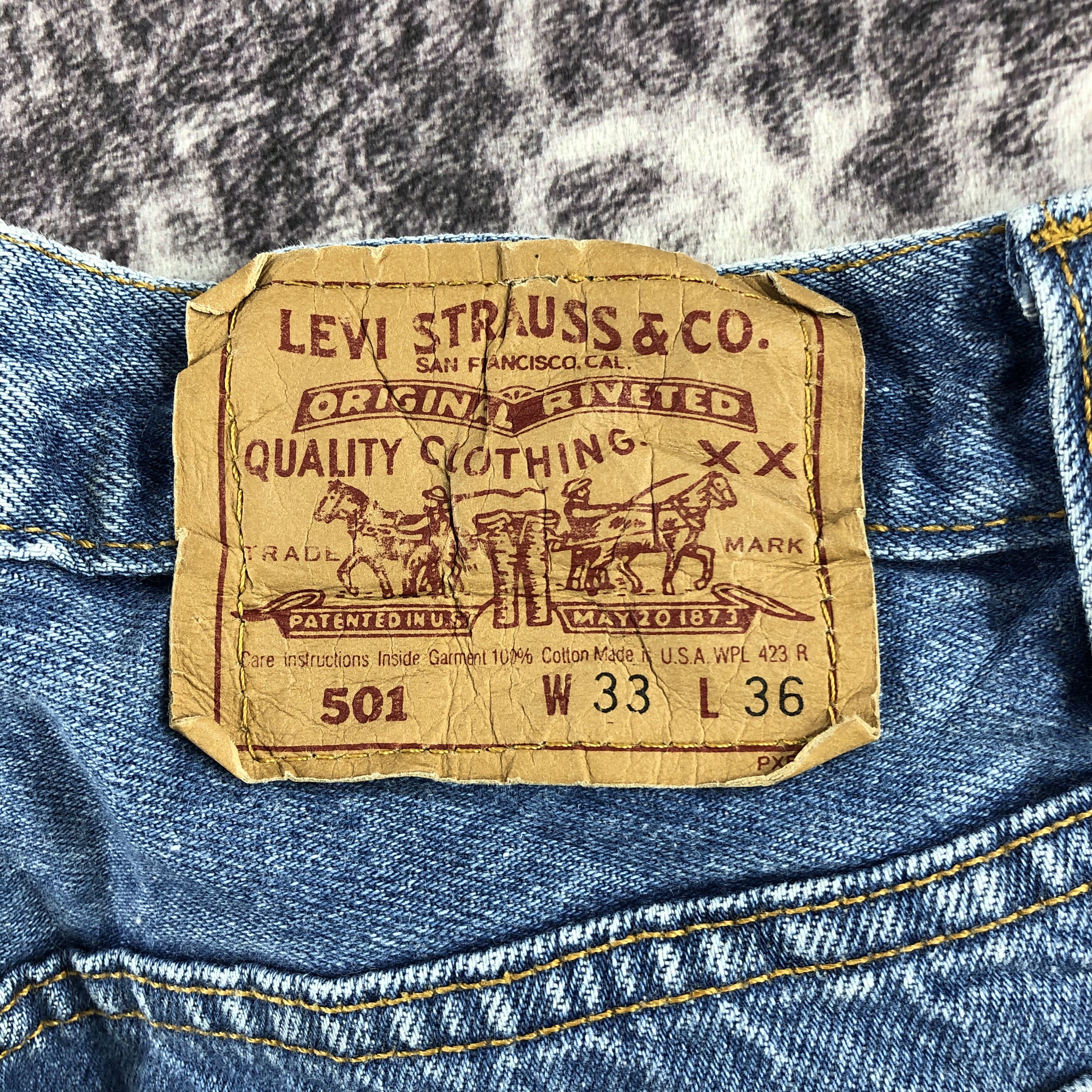 Levi's Vintage 90s Stone Wash Levis 501 Jeans-JM3168 Size US 31 - 6 Thumbnail