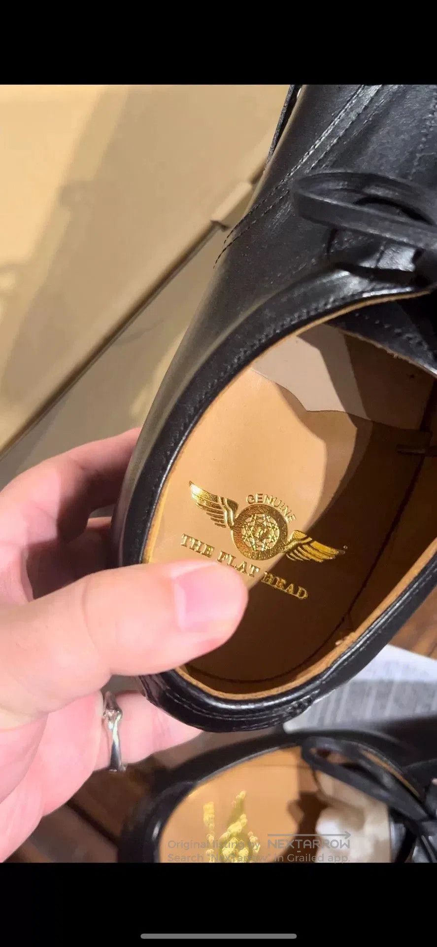 The Flat Head Black Leather Low-Top Derby Shoes. Size US 8.5 / EU 41-42 - 8 Thumbnail