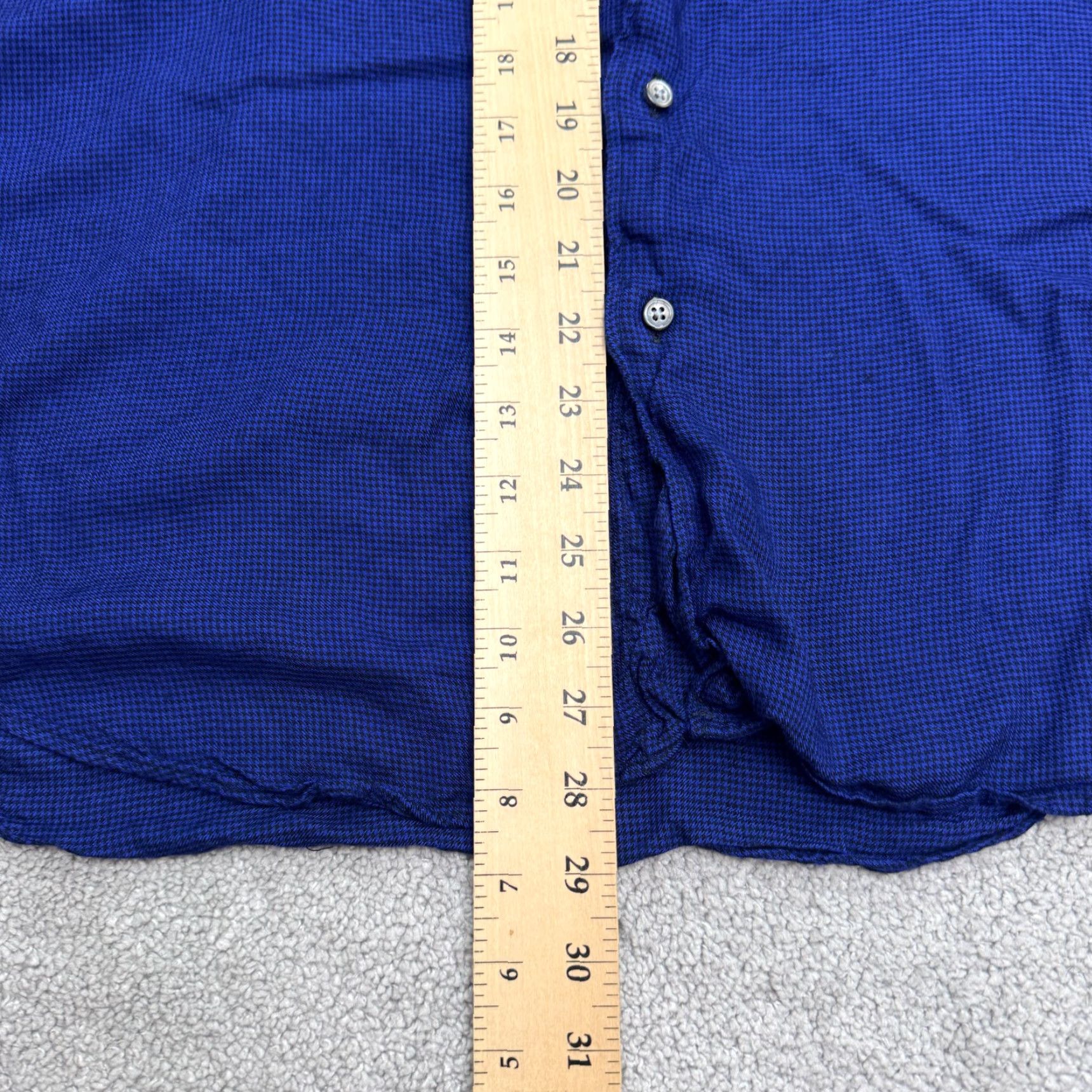 Neiman Marcus VINTAGE Neiman Marcus Button-Down Shirt Mens XL Blue Houndstooth Plaid 90s Long Sleeve Button-Up Casual Shirt Size US XL / EU 56 / 4 - 7 Thumbnail