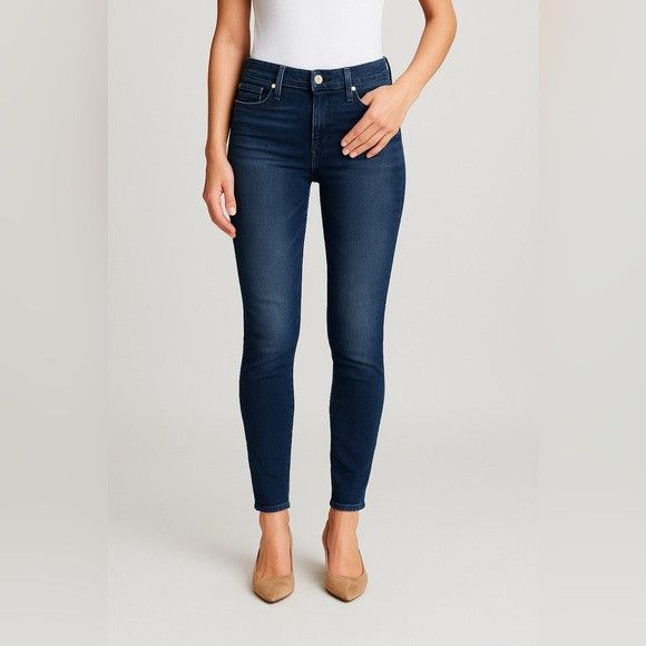 7 For All Mankind 7 For All Mankind Skinny Jeans Sz 27 Dark Wash Stretch Denim Size 27" / US 4 / IT 40 - 1 Thumbnail