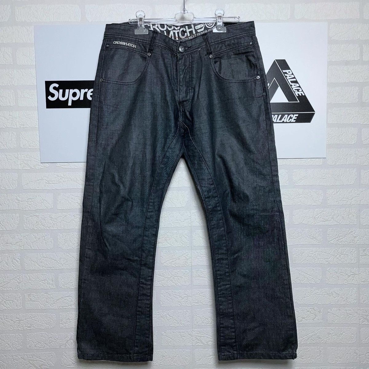 Japanese Brand Vintage Cross Hatch big logo y2k pants swag drip rare Size US 36 / EU 52 - 2 Thumbnail