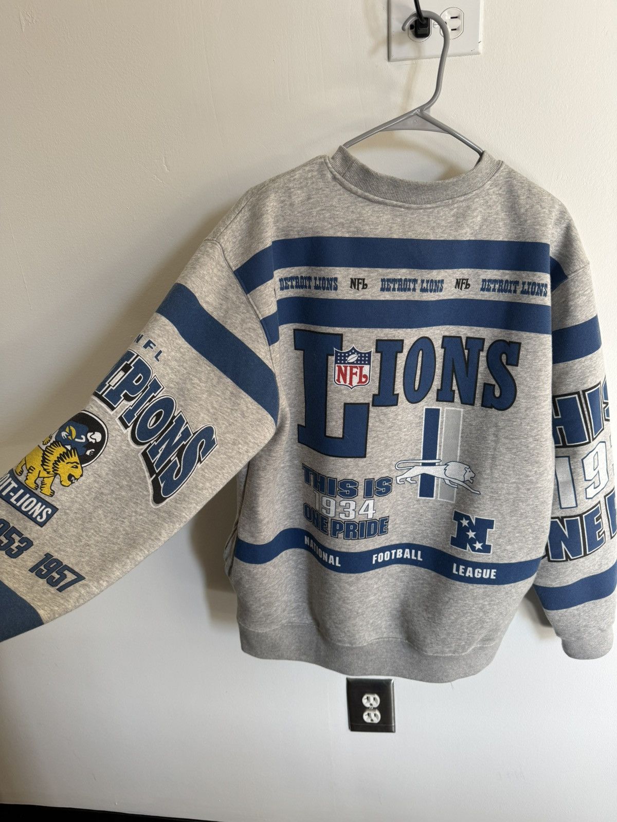 Mitchell & Ness Vintage Lions Sweater Size US L / EU 52-54 / 3 - 2 Thumbnail