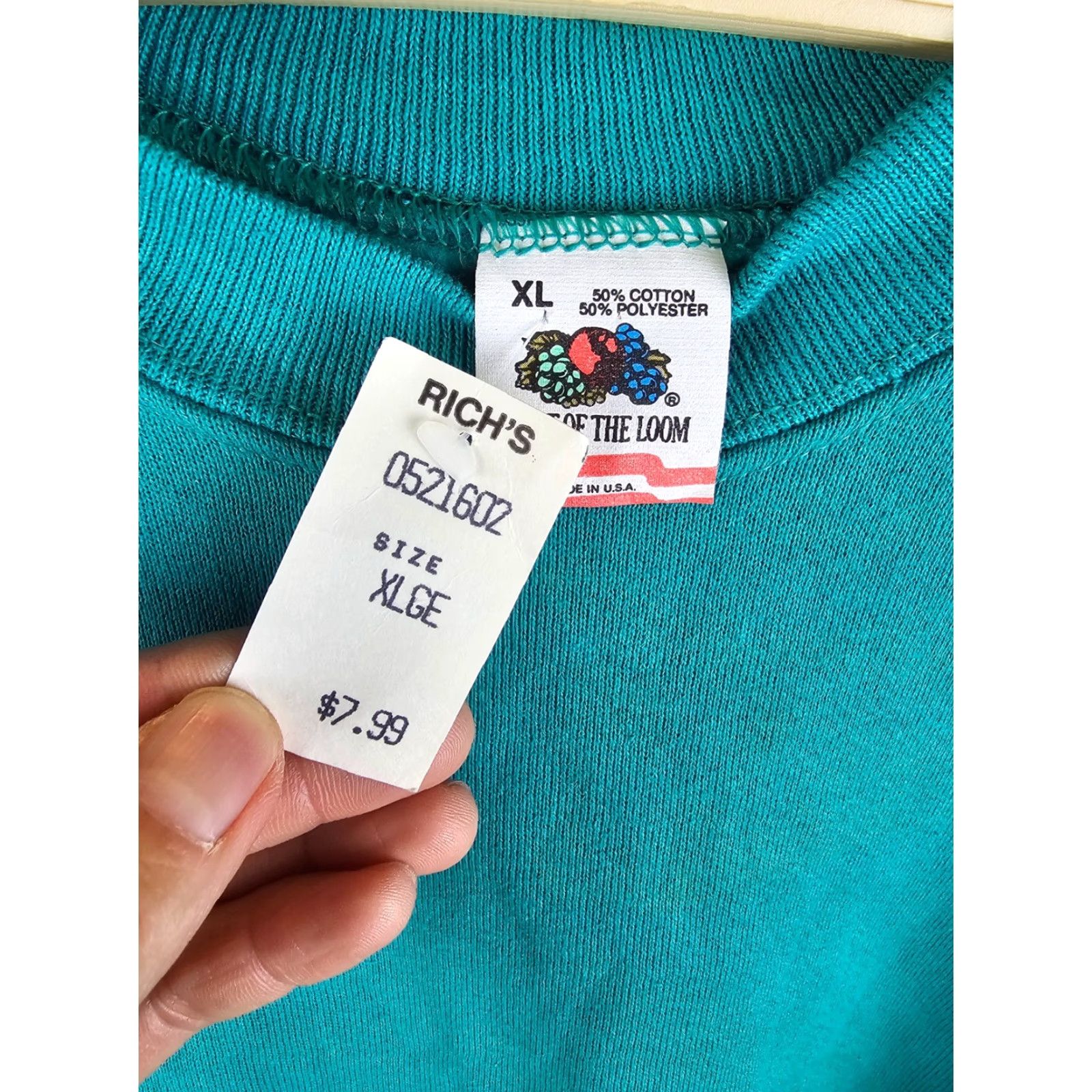 Fruit Of The Loom Fruit of the Loom Sweatshirt 50/50 80s 90s VINTAGE SZ XL White Beige 23 INCH CHEST 34 INCH TOP TO BOTTOM Mens XL Size US XL / EU 56 / 4 - 2 Thumbnail
