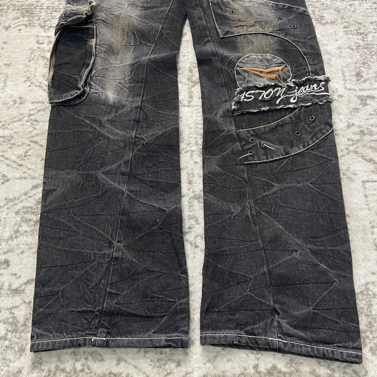 GOSTAR DE FUGA Aston Japan Panel Spiral Cut Fade Wash Cargo Denim Jeans Size US 30 / EU 46 - 4 Thumbnail