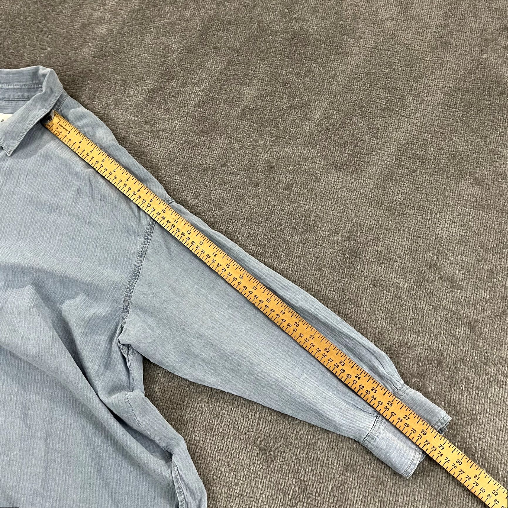 Vintage VINTAGE WRAP London Shirt Women Oversized Button-Up Lyocell 100% Blue Uk 16 US 12 Regular Size 12 Casual Womens Size XL / US 12-14 / IT 48-50 - 6 Thumbnail
