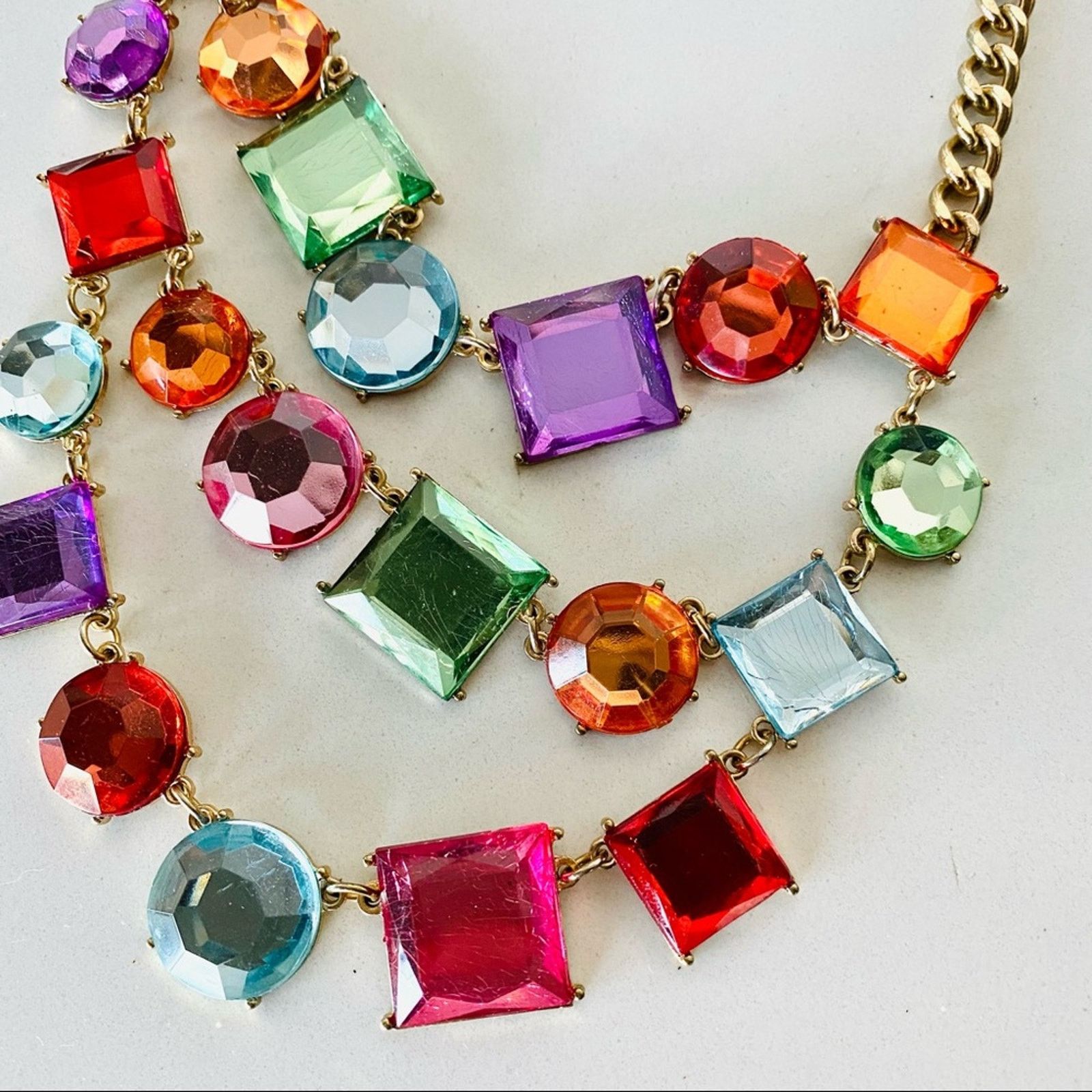 Nordstrom NORDSTROM Gold Jewel Charm Layered Multi Statement Necklace Size ONE SIZE - 2 Thumbnail