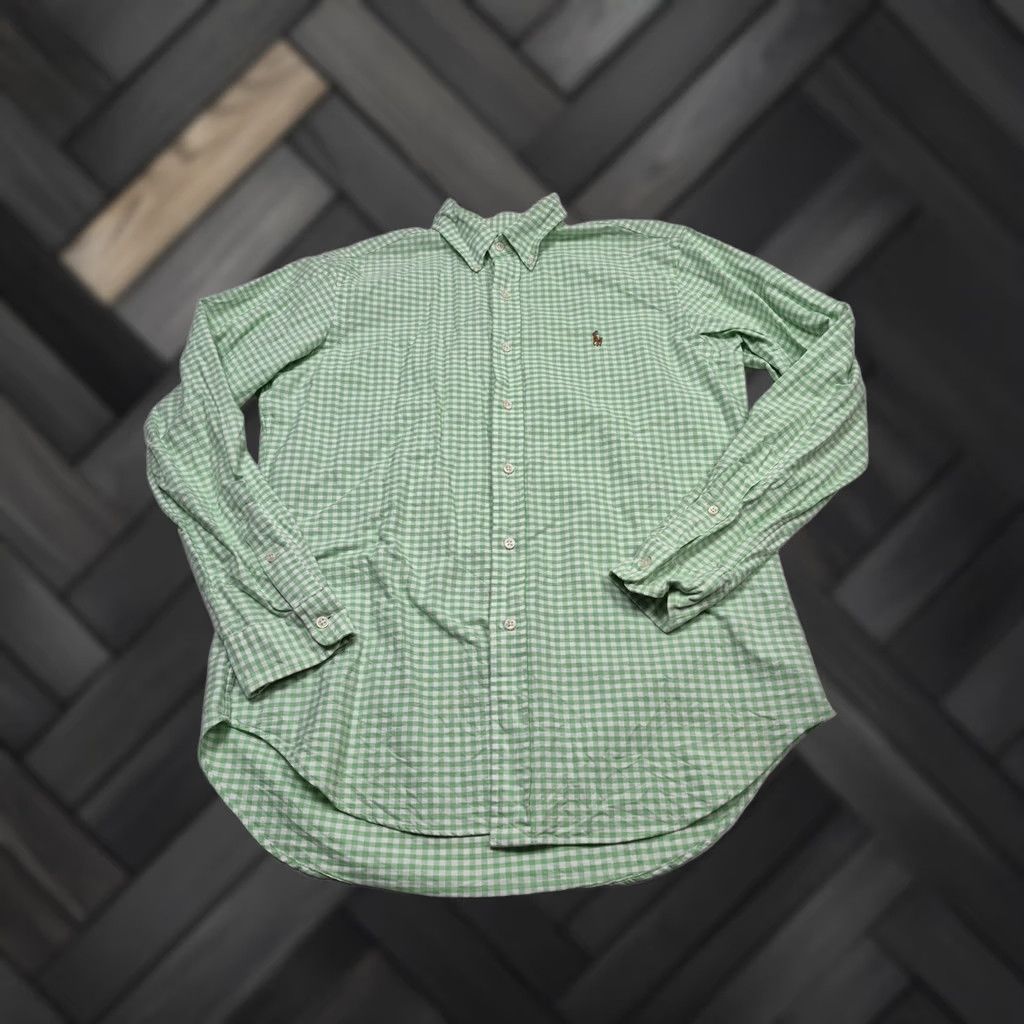 Ralph Lauren Ralph Lauren Shirt Mens M Green Check Classic Fit Button Down L/S Pony Embroidered Polo Logo Casual Shirt Experimental: None? Size US M / EU 48-50 / 2 - 1 Thumbnail