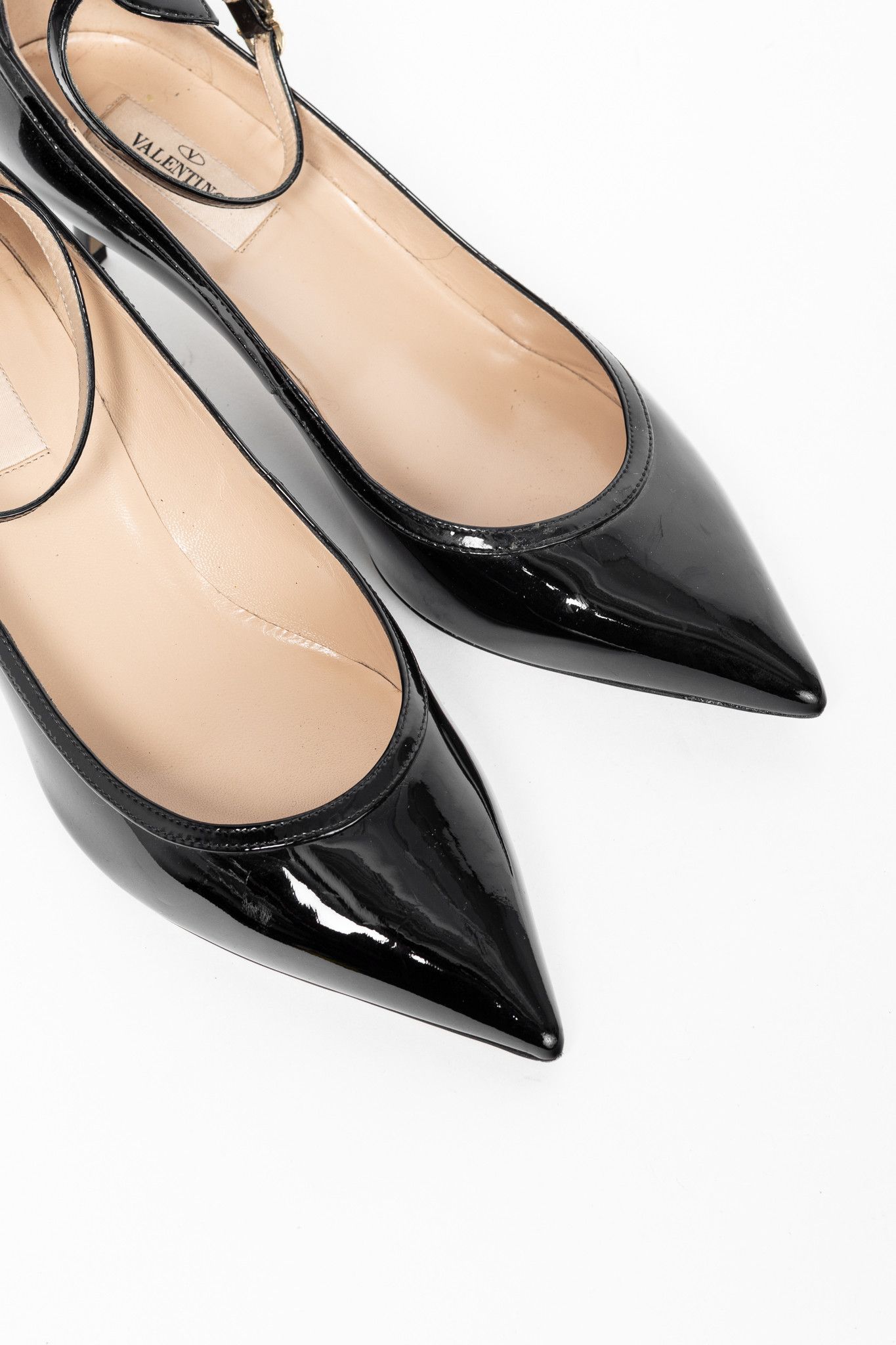 Valentino Valentino Garavani Nero Patent-Leather Mary-Jane Pumps Size US 8.5 / IT 38.5 - 6 Thumbnail