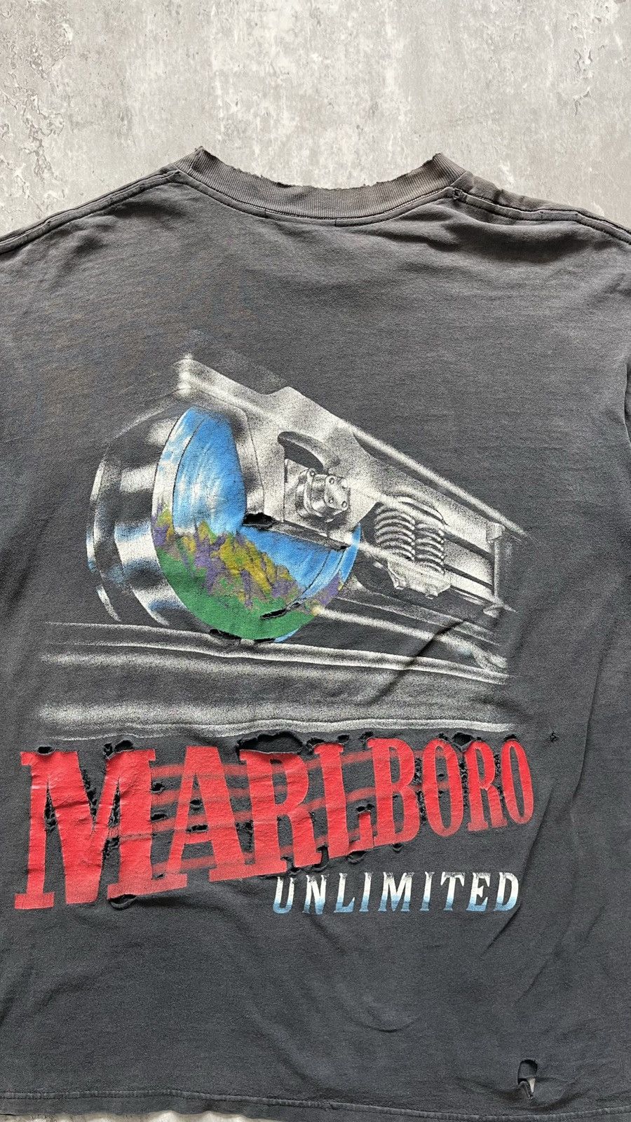 Band Tees × Vintage VINTAGE 1990S FADED MARLBORO POCKET TEE Size US XL / EU 56 / 4 - 5 Thumbnail