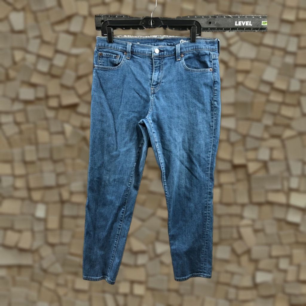 Gap Gap Jeans Skinny Size 32 Womens Medium Wash Blue - 1969 Regular Denim 5-Pocket Style Tapered? Size 24" / US 00 / IT 34 - 1 Thumbnail