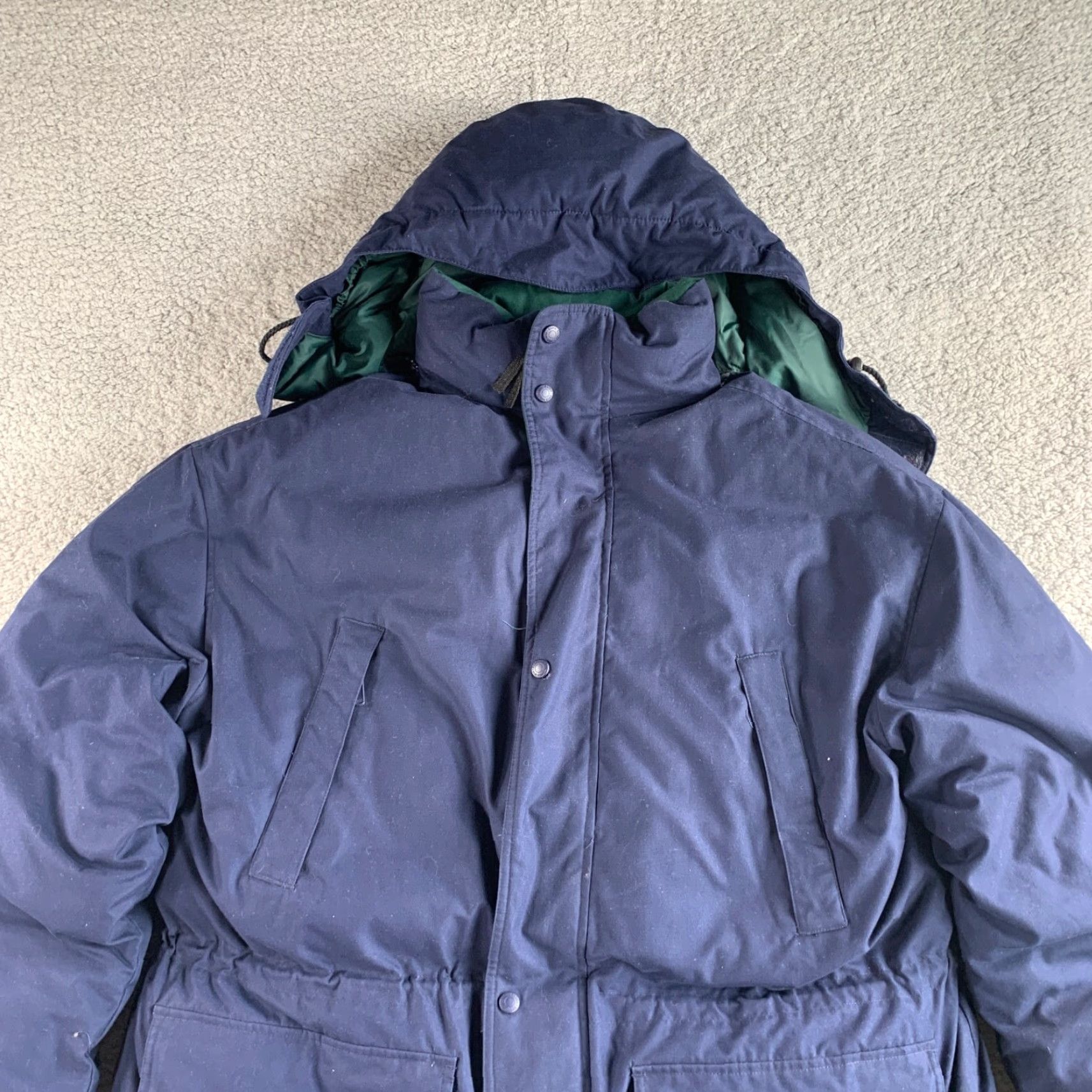 Eddie Bauer Eddie Bauer Jacket Mens Large Blue Goose Down Insulated Parka Hooded Heavy Coat Size US L / EU 52-54 / 3 - 4 Thumbnail
