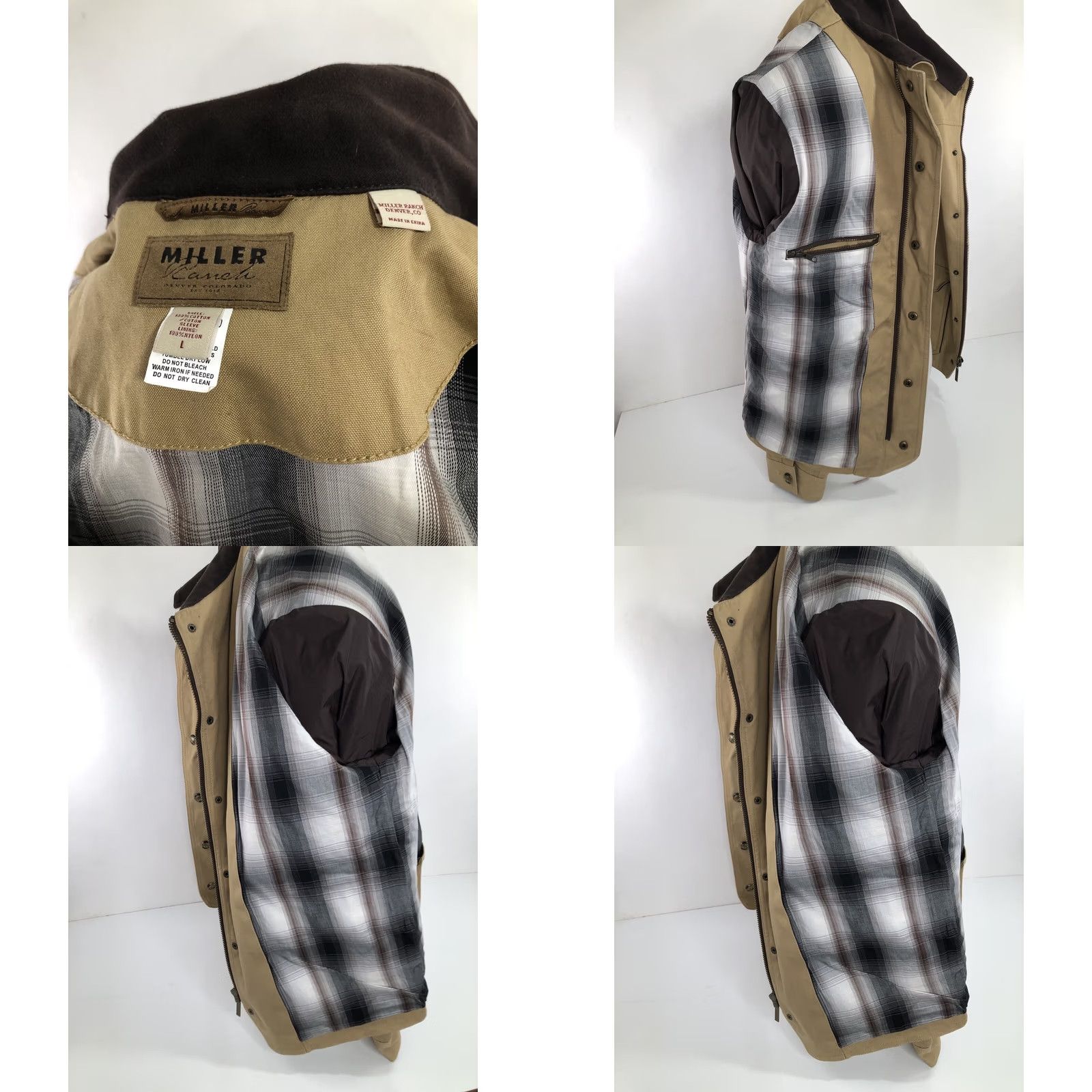 Vintage MILLER RANCH Canvas CHORE FIELD HUNTING Embroidered Mens L Jacket Size US L / EU 52-54 / 3 - 8 Thumbnail