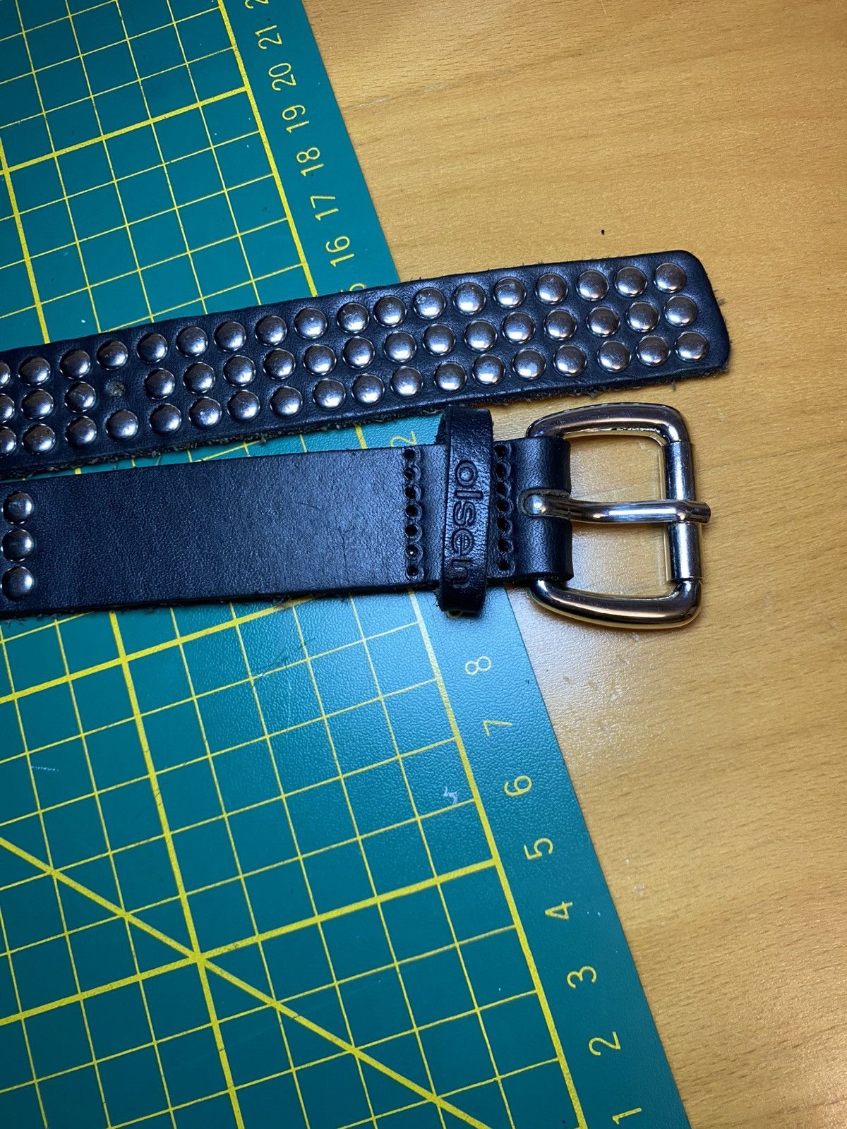 Designer × Vintage Vintage Olson studded leather belt Size ONE SIZE - 2 Thumbnail