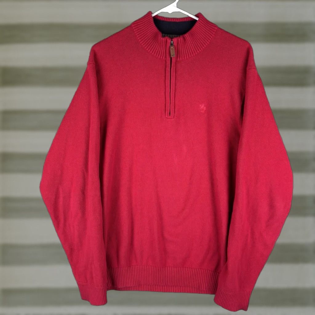 Vineyard Vines Vineyard Vines Sweater Mens M Red 1/4 Zip Pullover Cashmere Blend Preppy Knit Mock Neck Whale Design Classic Nautical Pull-over Fashion Pullover Mens Size US M / EU 48-50 / 2 - 1 Thumbnail
