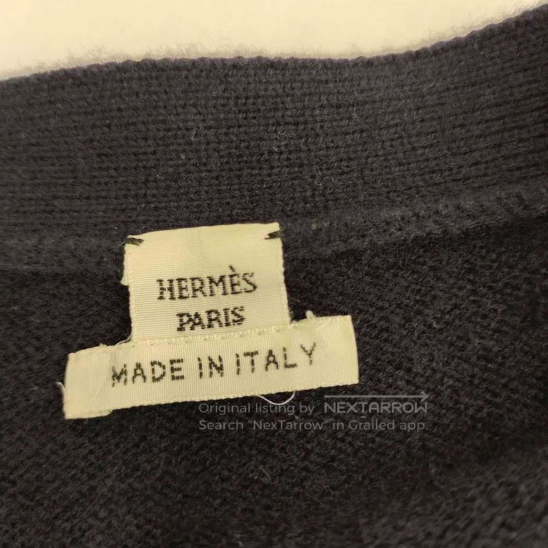 Hermes Hermes Navy Wool Open Cardigan Jacket with Full Print Size XXS / US 00 / IT 34 - 3 Thumbnail