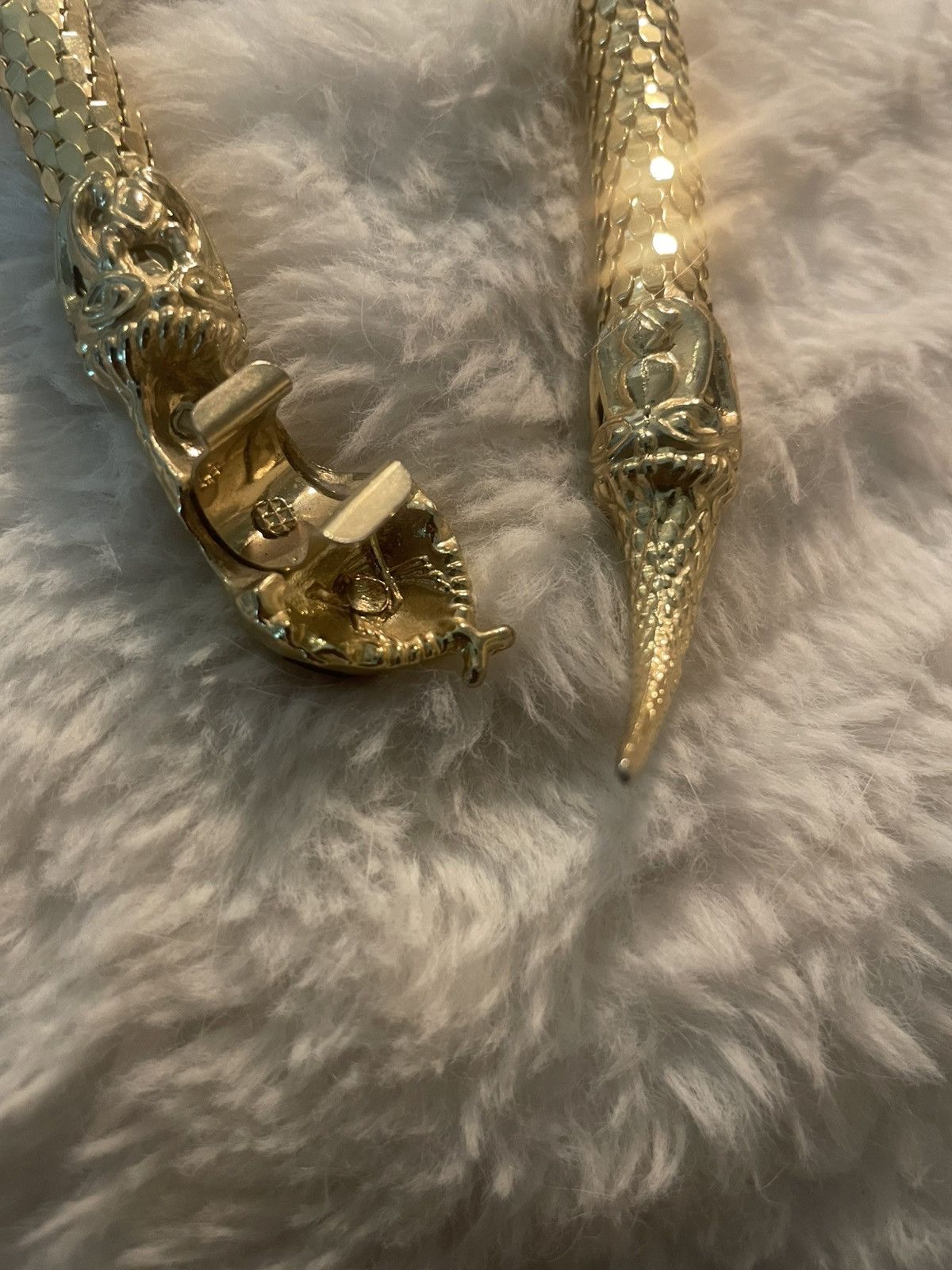 Other Vintage Gold Snake Necklace w/ Red Accents Size ONE SIZE - 7 Thumbnail