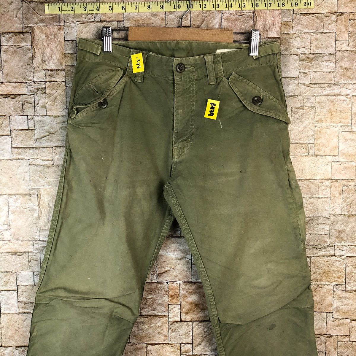Japanese Brand Fredy & Gloster Green Casual cargo Pants #A1139 Size US 30 / EU 46 - 5 Thumbnail