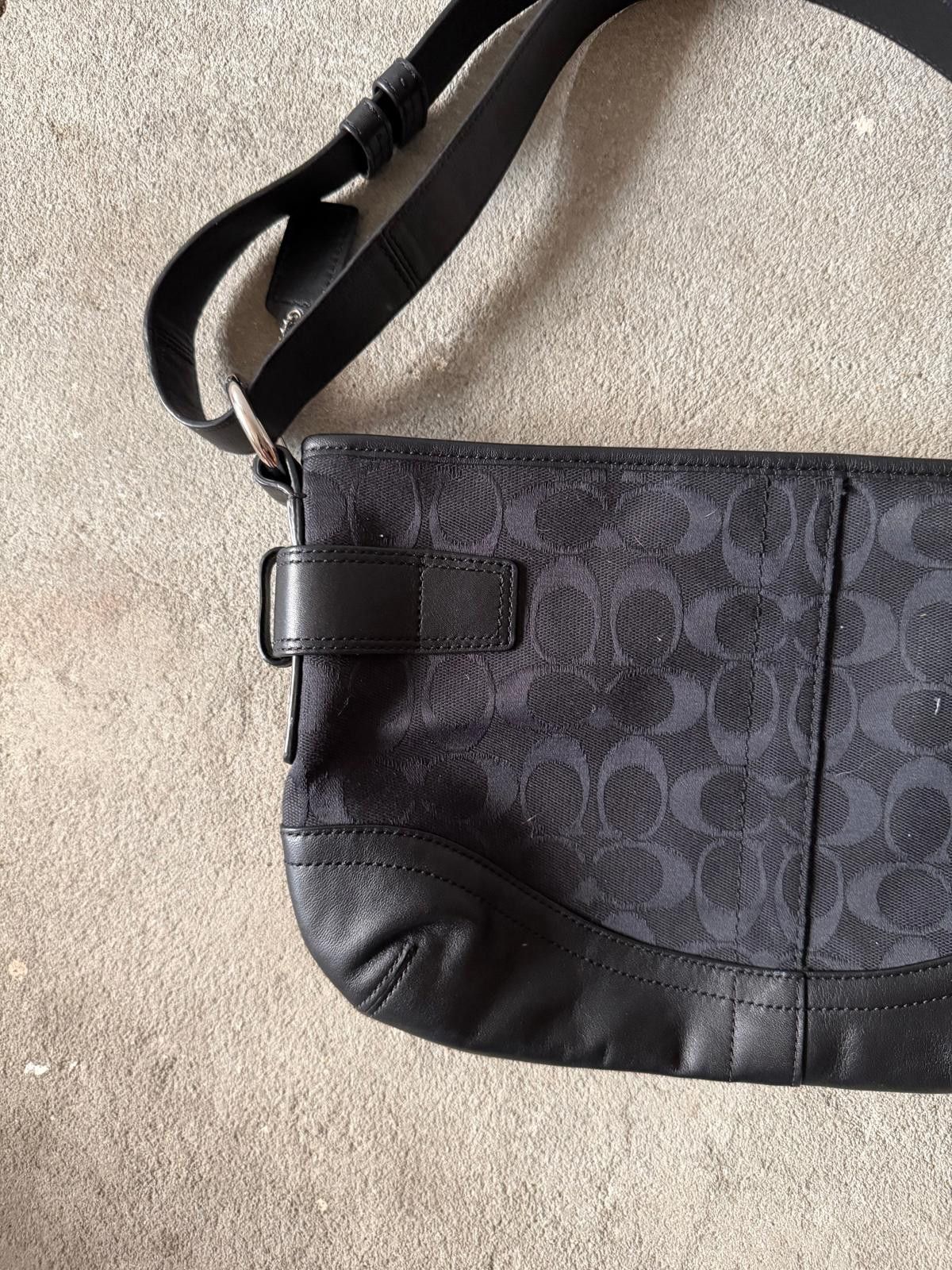 Coach Coach 2Way Signature Sufflette Shoulder Bag Black Size ONE SIZE - 7 Thumbnail