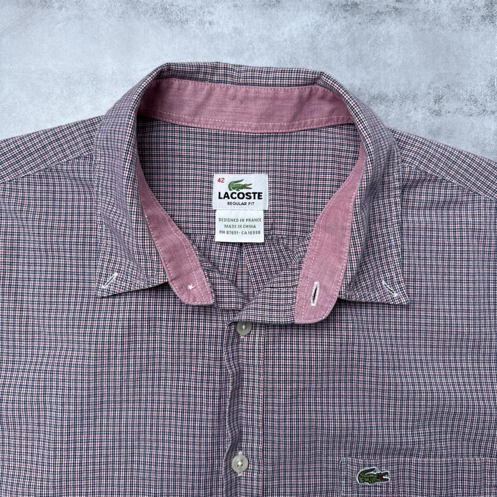 Lacoste Y2K Lacoste 00s Button Up Plaid Shirt Size US L / EU 52-54 / 3 - 7 Thumbnail