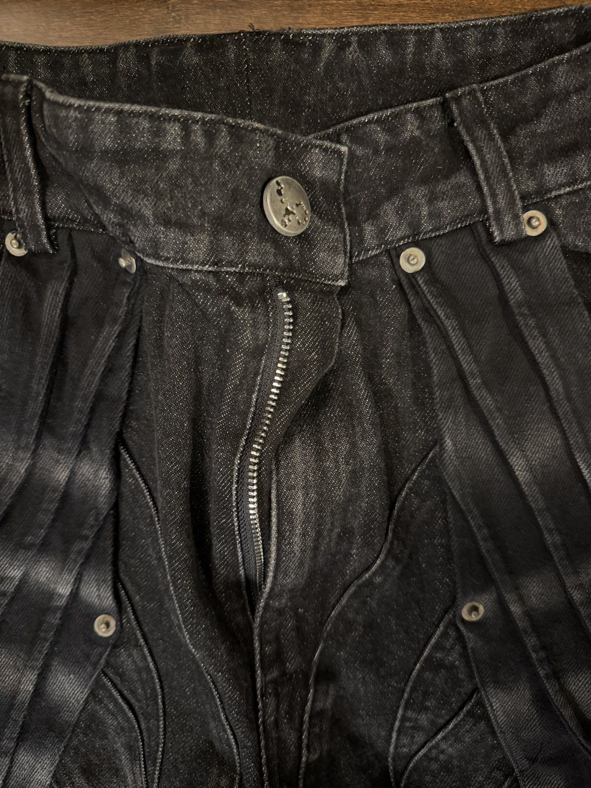 Bad Son Bad Son: CIRCUIT LAYERED DENIM PANTS Size US 32 / EU 48 - 2 Thumbnail