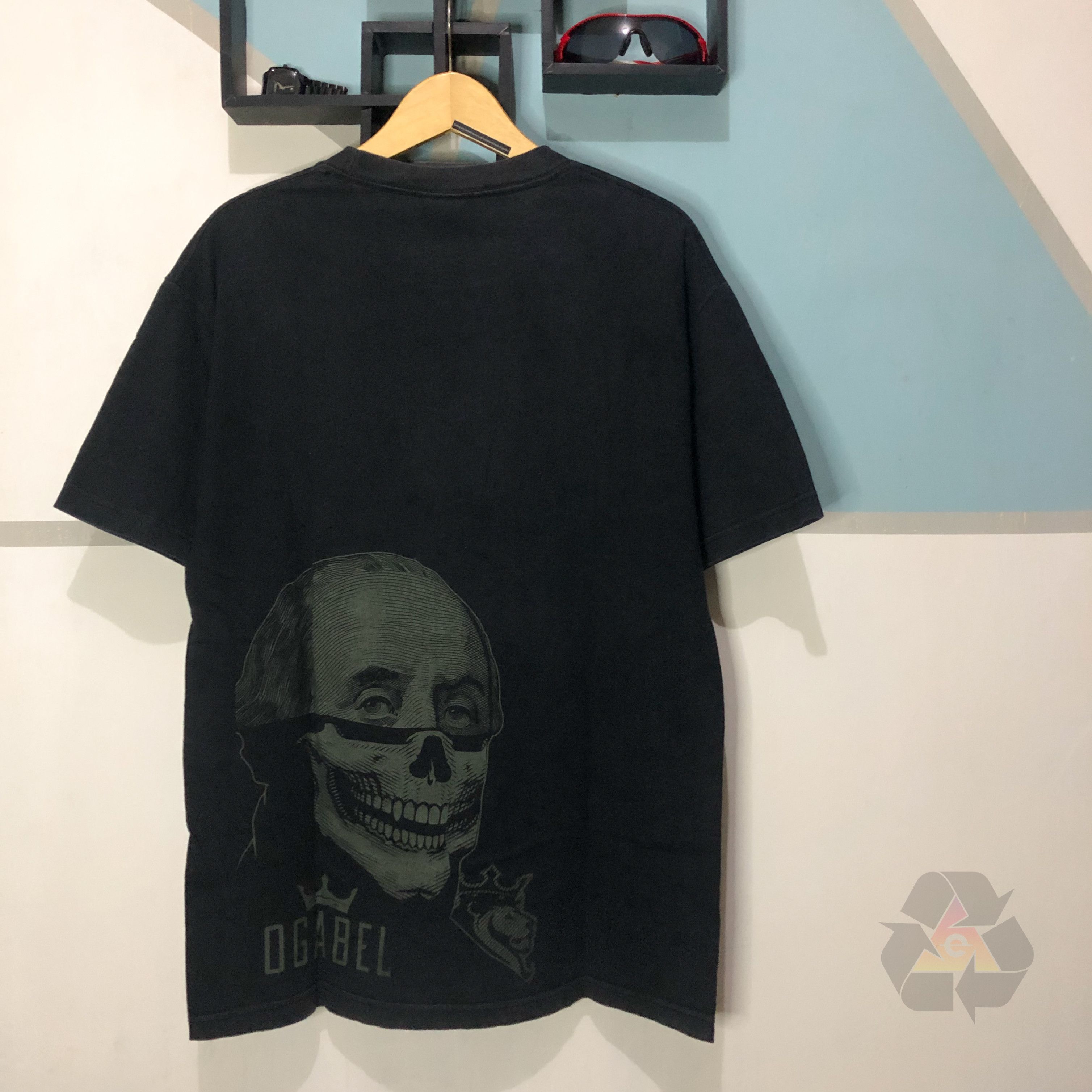 Japanese Brand Vintage Ogabel Double Printed All Hustle No Love T-Shirt Size US L / EU 52-54 / 3 - 9 Thumbnail
