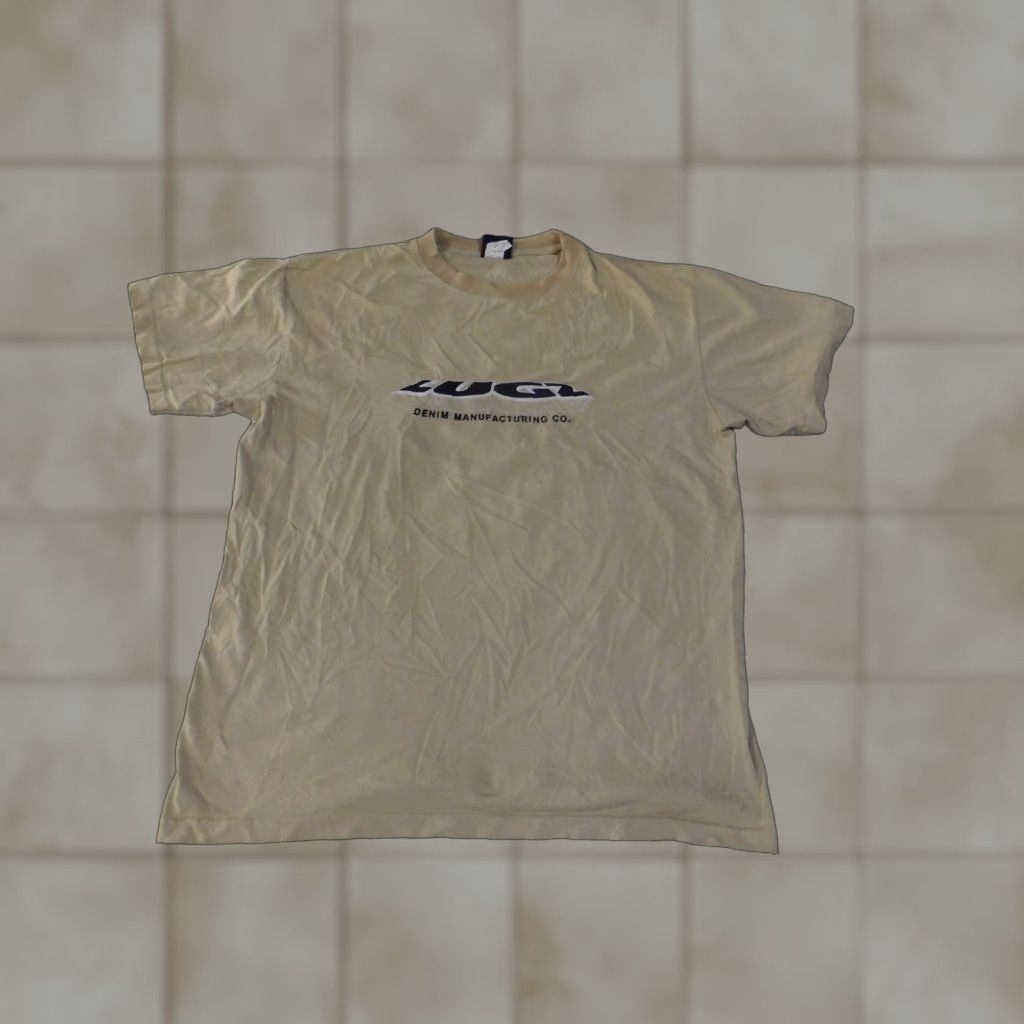 Lugz VINTAGE Lugz Shirt Mens XL Tan Denim Manufacturing Co Graphic Tee 90s Hip Hop Size US XL / EU 56 / 4 - 1 Thumbnail