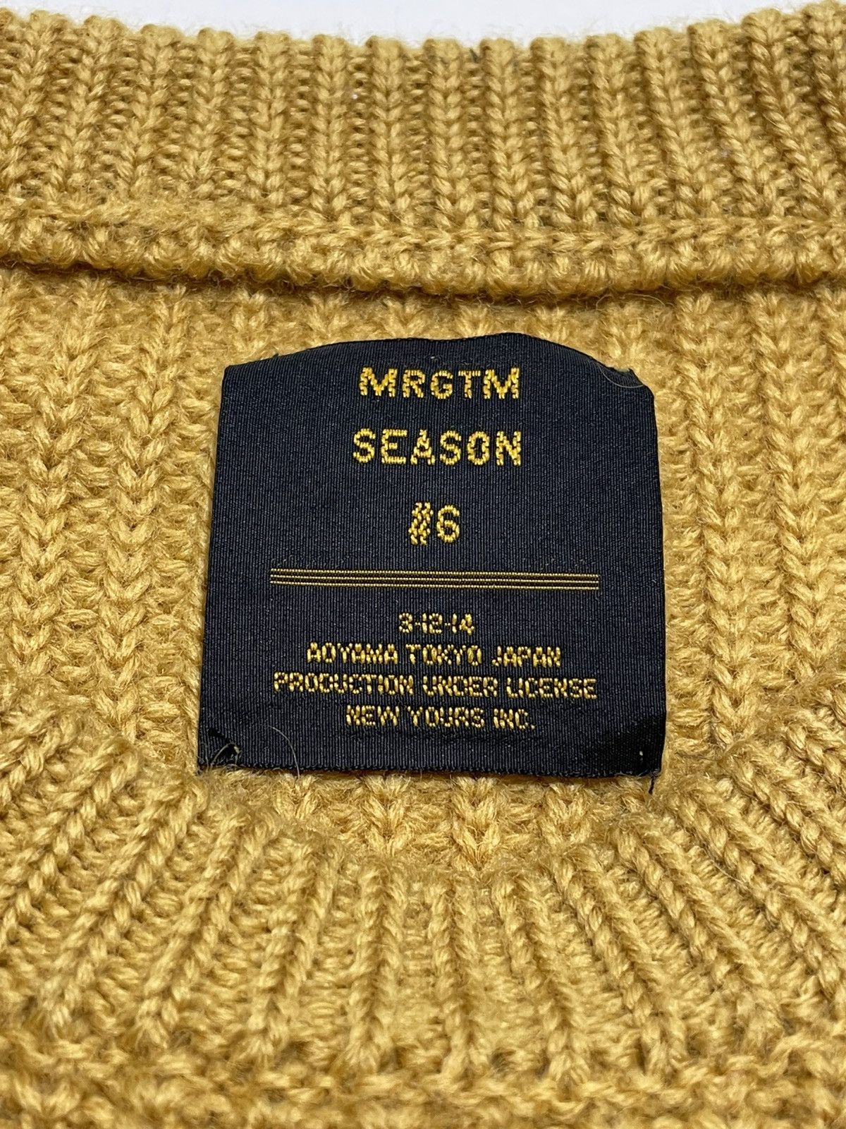 Mr. Gentleman × PHENOMENON FW14 Cableknit Mustard Sweater Size US L / EU 52-54 / 3 - 4 Thumbnail