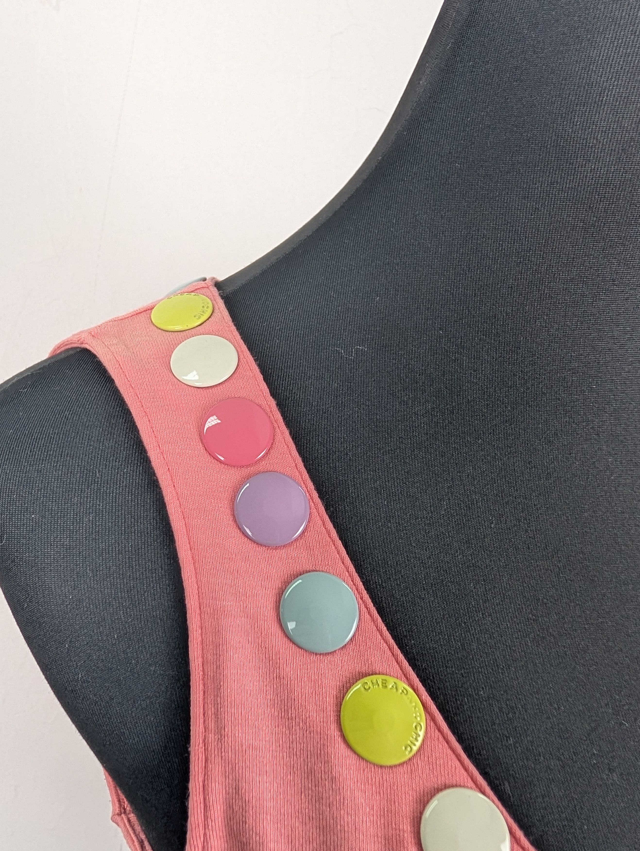 Moschino Moschino Cheap And Chic Pink Tank Top With Colorful Buttons Size S / US 4 / IT 40 - 4 Thumbnail