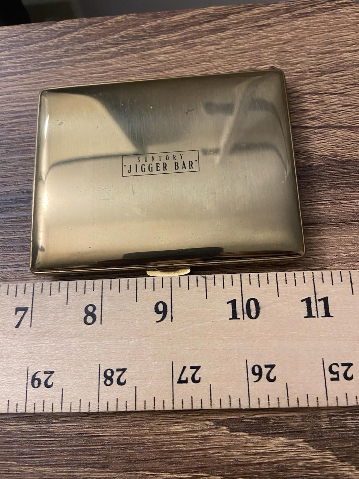 Vintage Suntory Whiskey Vintage Jigger Bar Brass Cigarette Card Case Size ONE SIZE - 6 Thumbnail