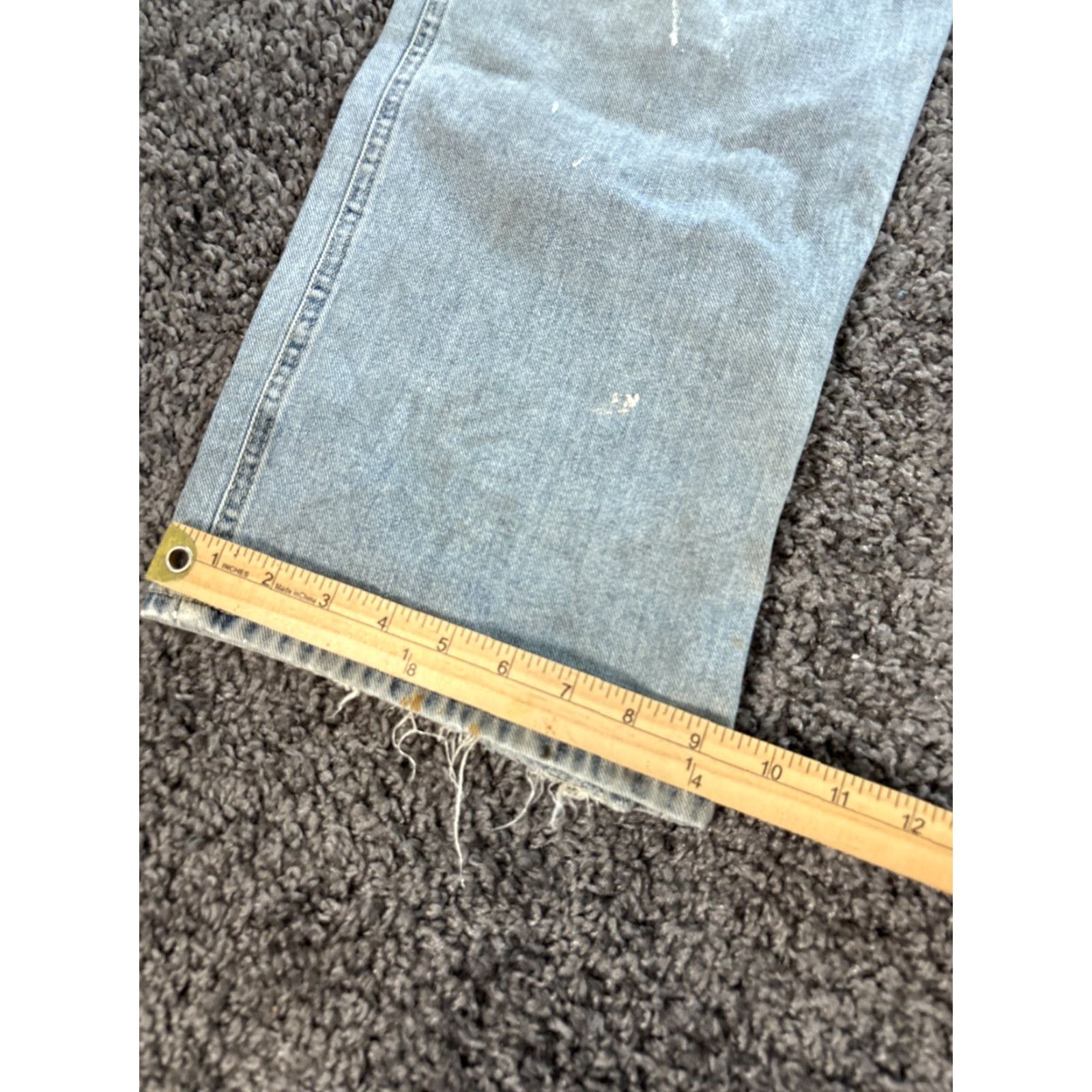 Old Navy VINTAGE Old Navy Jeans Carpenter Distressed 34x30 Mens 90s Grunge Wide-Leg Blue Baggy, 34x30, Mens Size US 34 / EU 50 - 3 Thumbnail