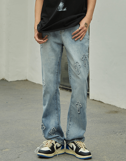 Japanese Brand × Jean American street men's trendy retro straight washed jeans Size US 32 / EU 48 - 1 Thumbnail