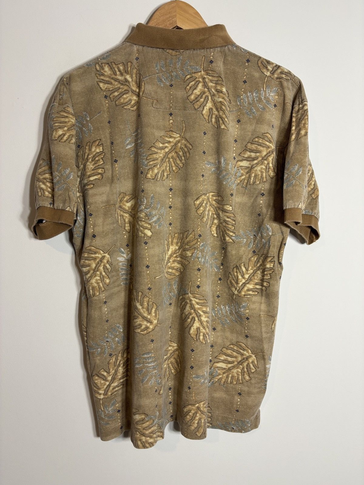Nautica Vintage Nautica Polo Shirt Tropical Leaves Large Cotton Size US L / EU 52-54 / 3 - 4 Thumbnail