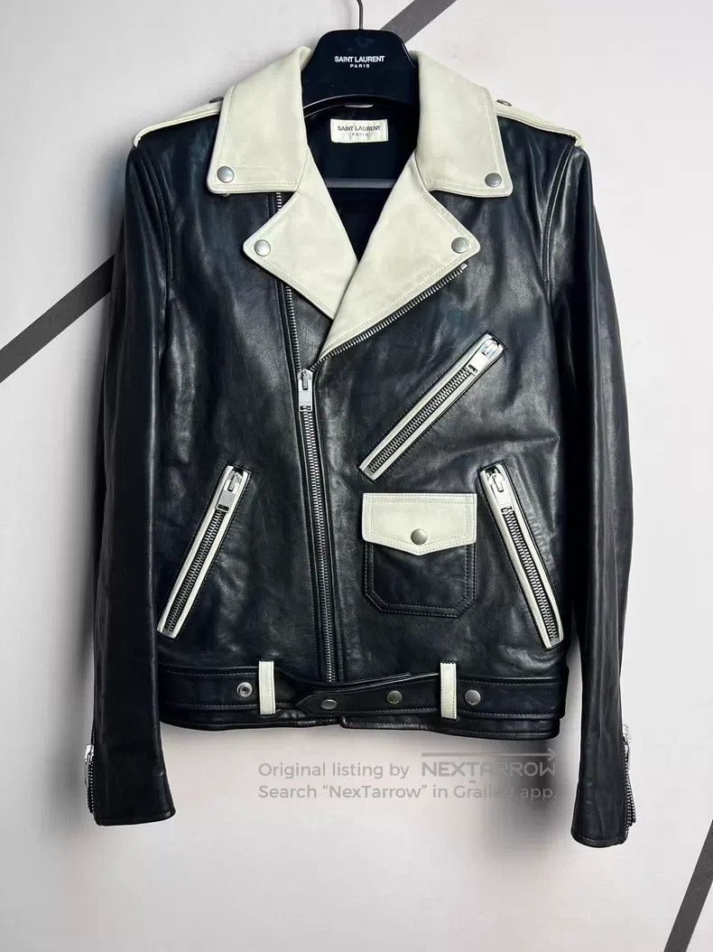 Saint Laurent Paris Saint Laurent Paris Motorcycle Leather Jacket Size US M / EU 48-50 / 2 - 1 Thumbnail