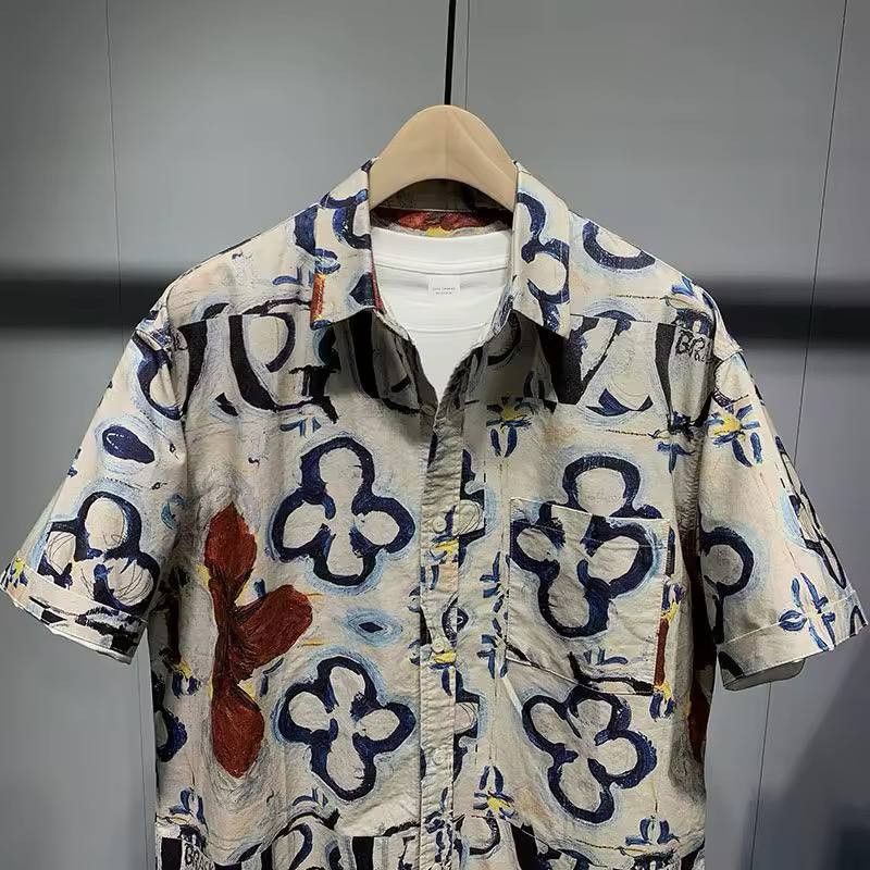 Japanese Brand × Vintage summer shirt with a graphic print Size US XL / EU 56 / 4 - 2 Thumbnail
